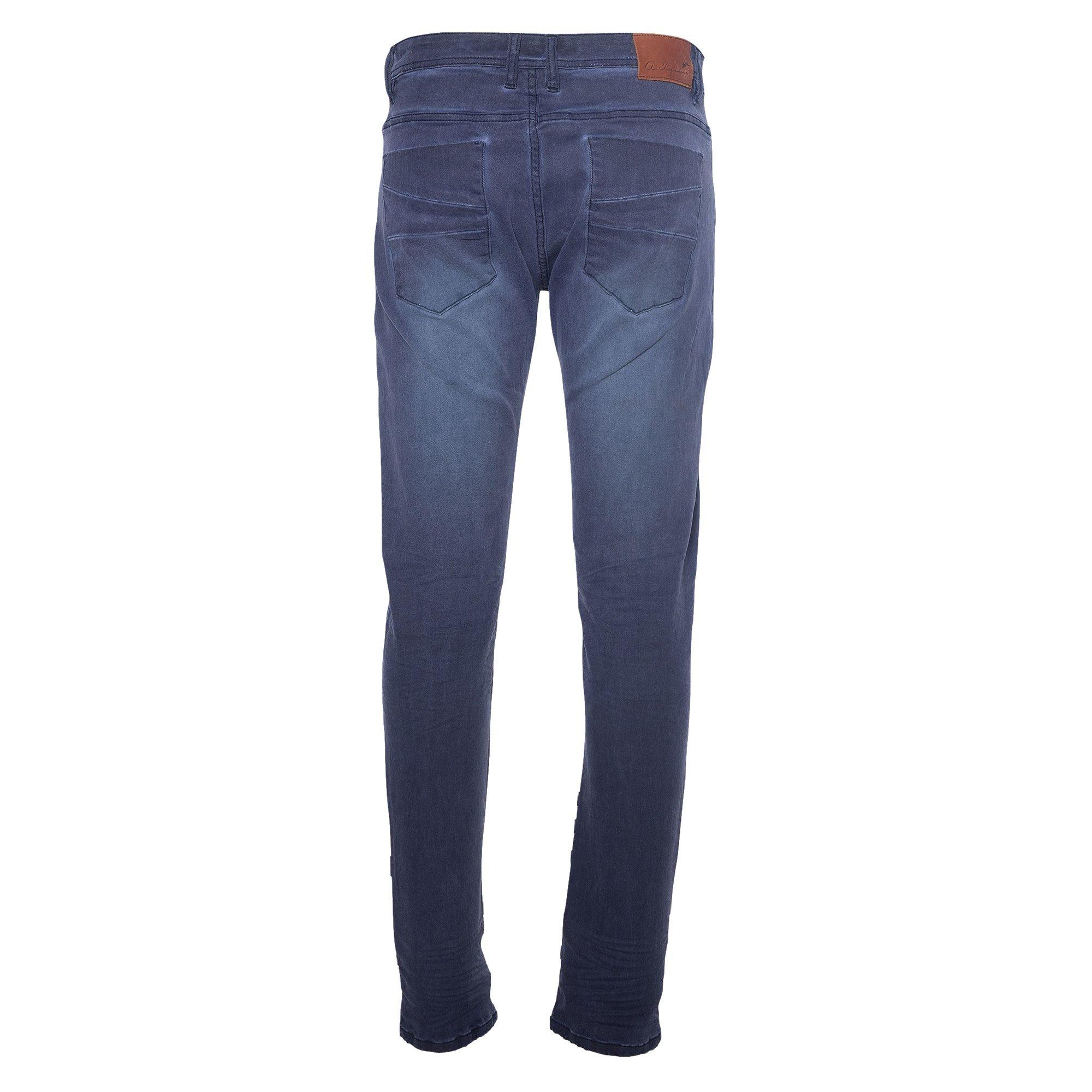 A.Tiziano Men's Finley Dark Washed Flare Jeans - Indigo - NAVY Thumbnail View 2