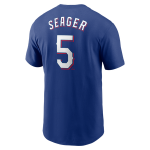 Nike Men's C. Seager Texas Rangers '24-'25 Name & Number Team Tee