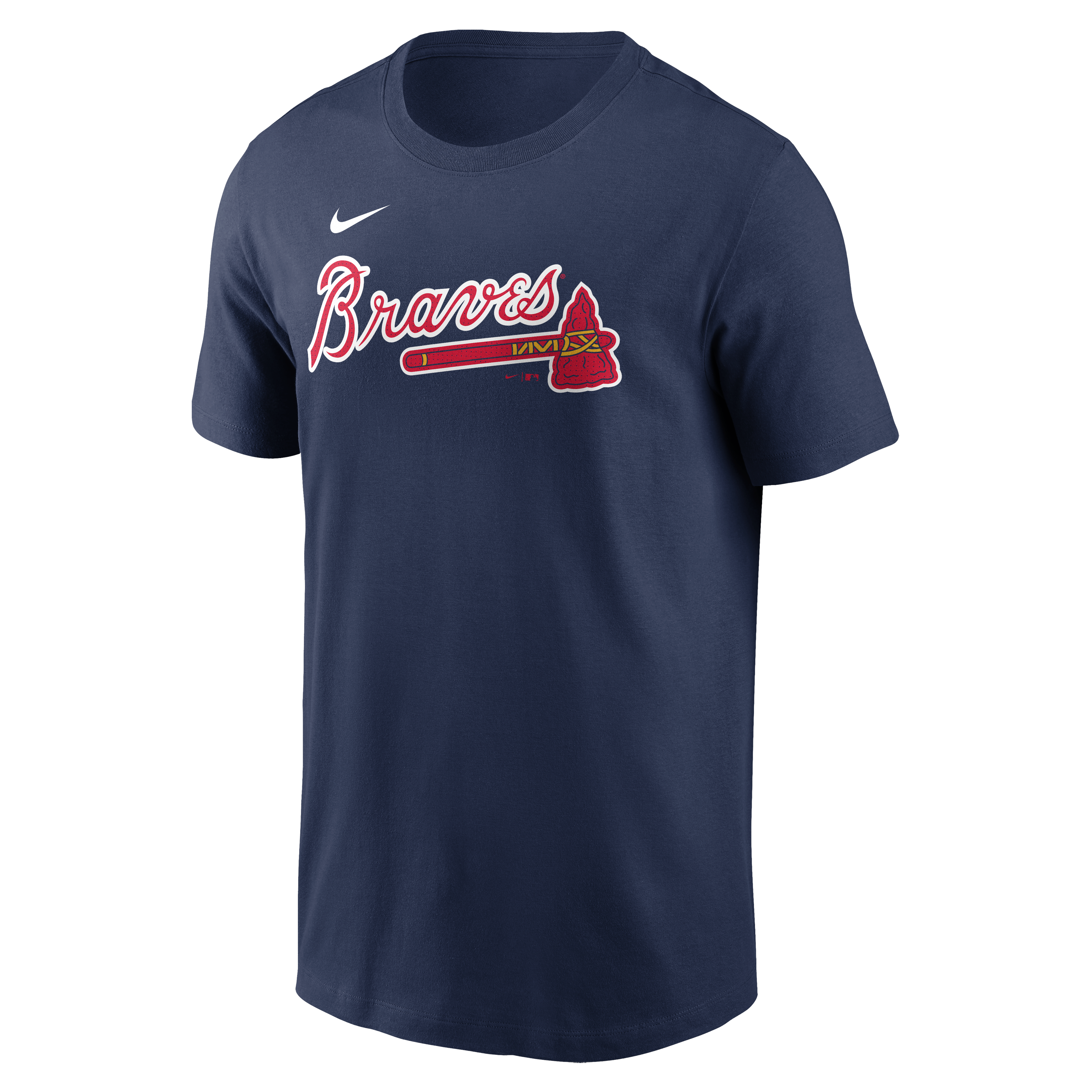 Nike Men's R. Acuna Atlanta Braves '24-'25 Name & Number Team Tee - NAVY Thumbnail View 1