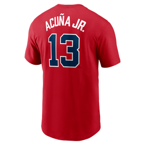 Nike Men's R. Acuna Atlanta Braves '24-'25 Name & Number Team Tee-Red
