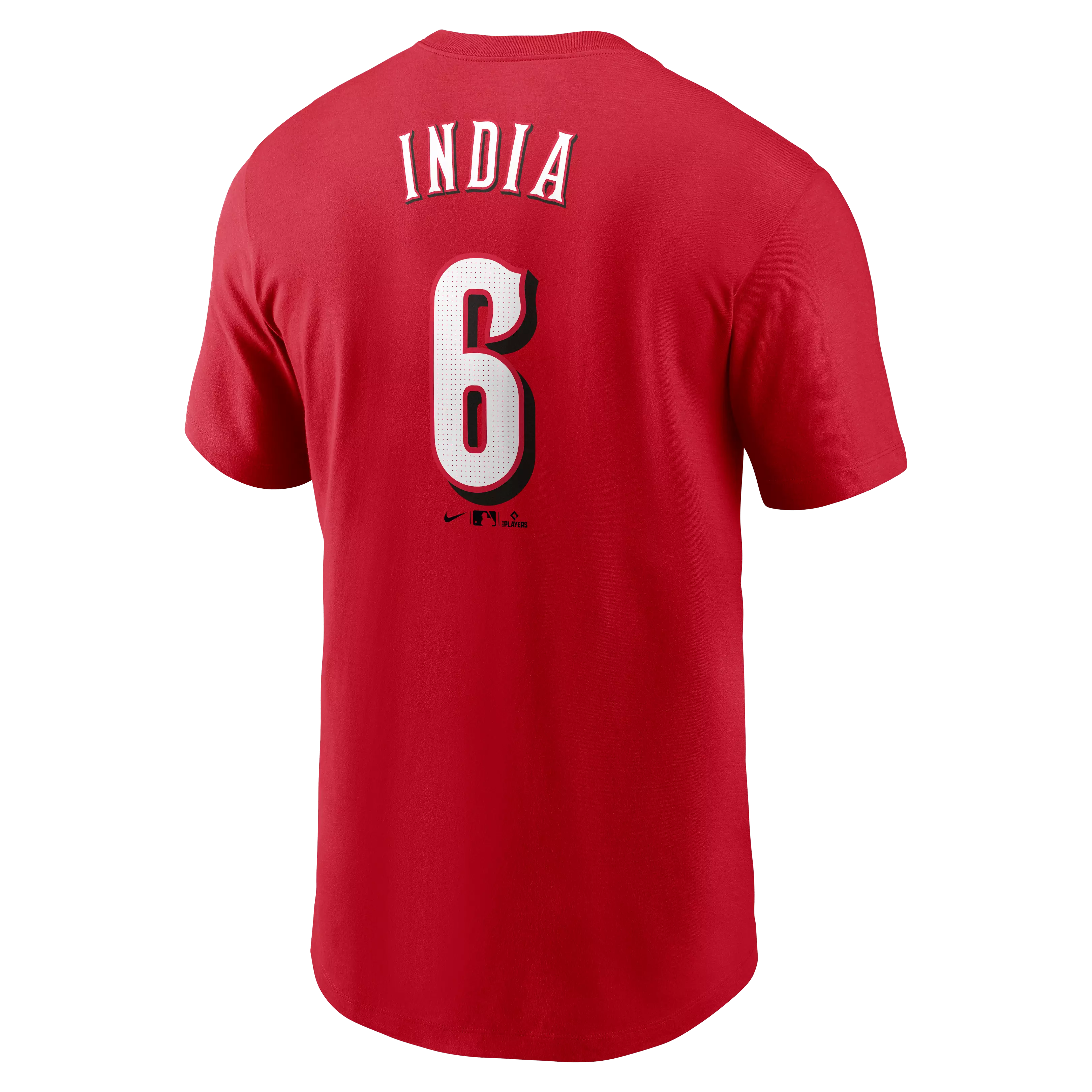 Nike Men's J. India Cincinnati Reds '24-'25 Name & Number Team Tee - RED
