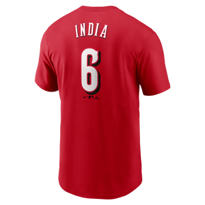 Nike Men's J. India Cincinnati Reds '24-'25 Name & Number Team Tee