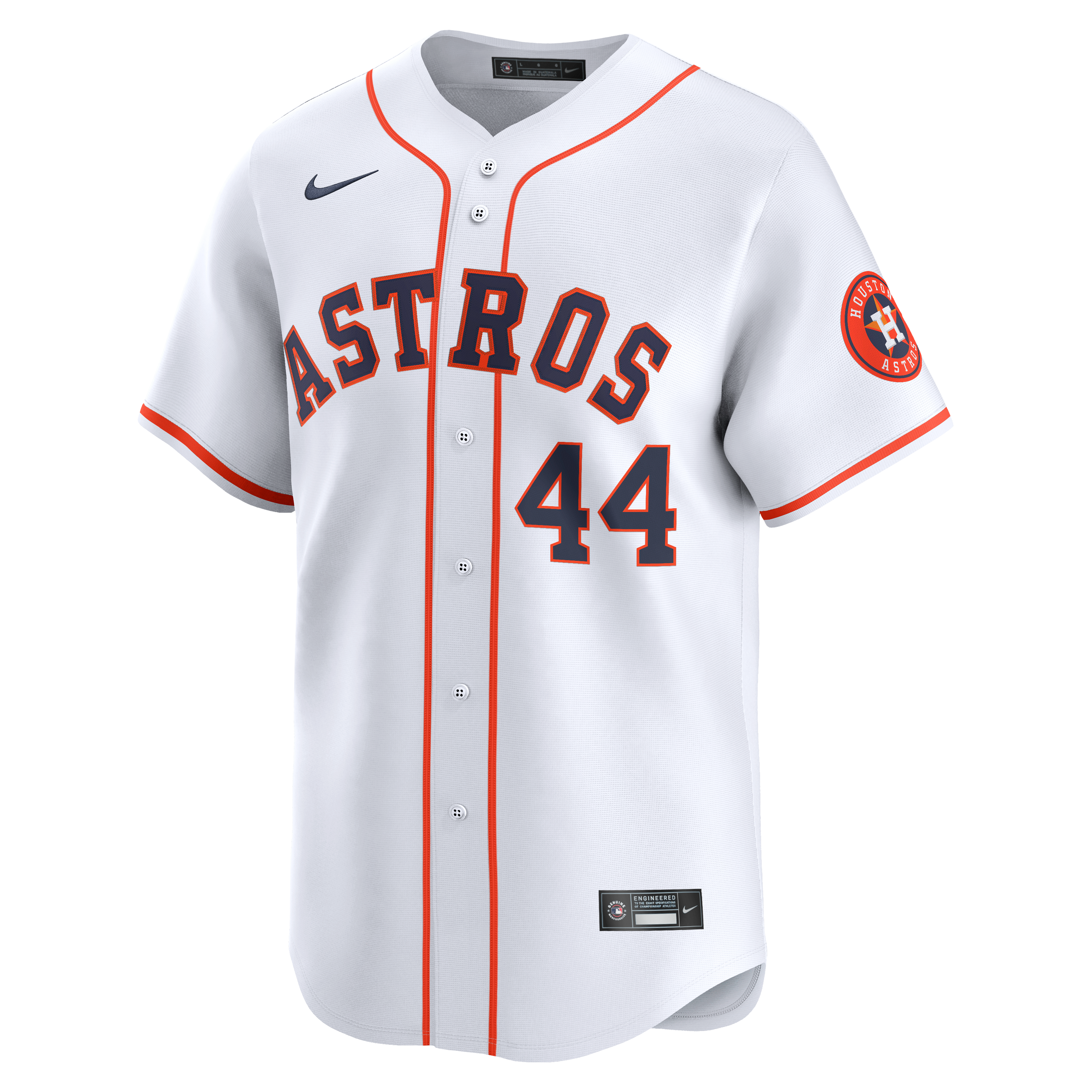 Nike Men's Houston Astros '24-'25 Limited Player Home Jersey - WHITE Thumbnail View 1
