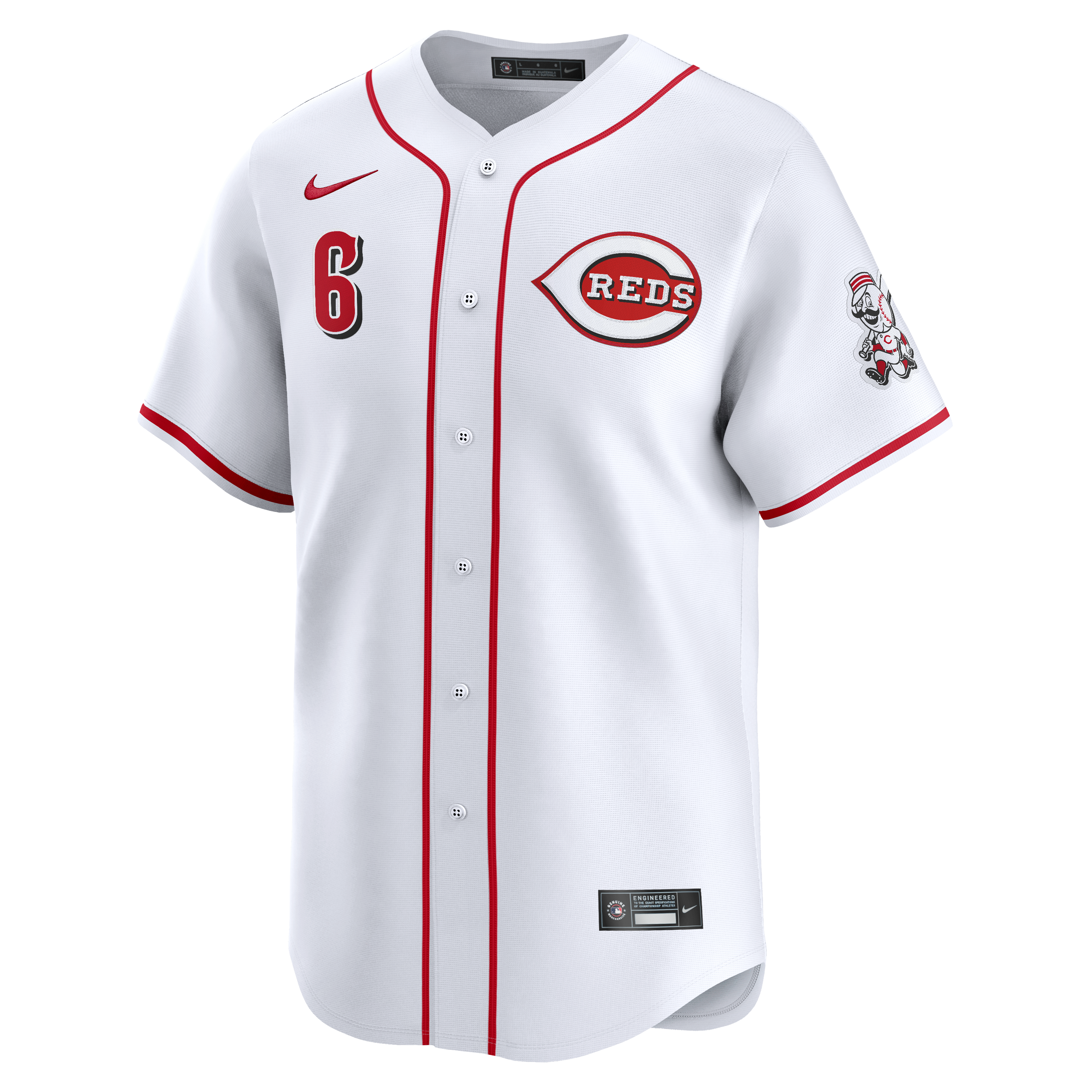 Nike Men's Cincinnati Reds '24-'25 Limited Player Home Jersey - WHITE Thumbnail View 1