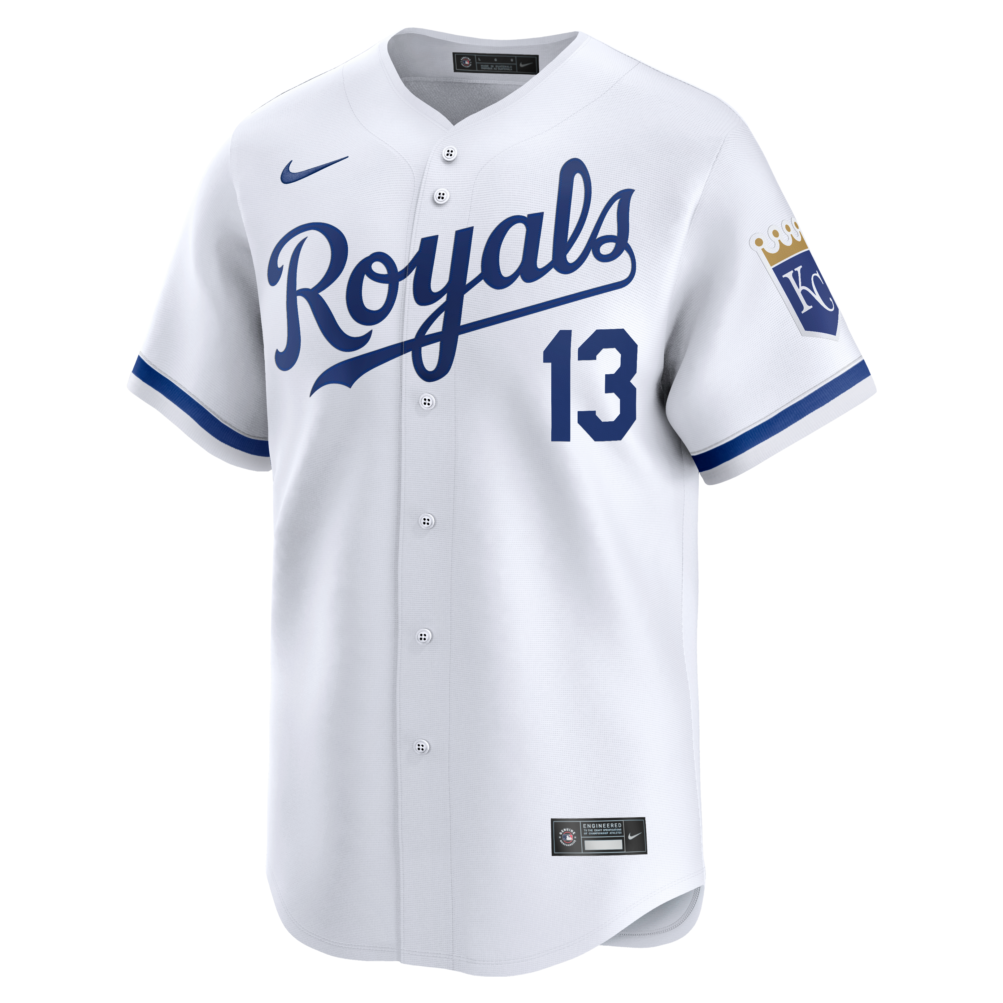 Nike Men's Kansas City Royals '24-'25 Limited Player Home Jersey - WHITE Thumbnail View 1