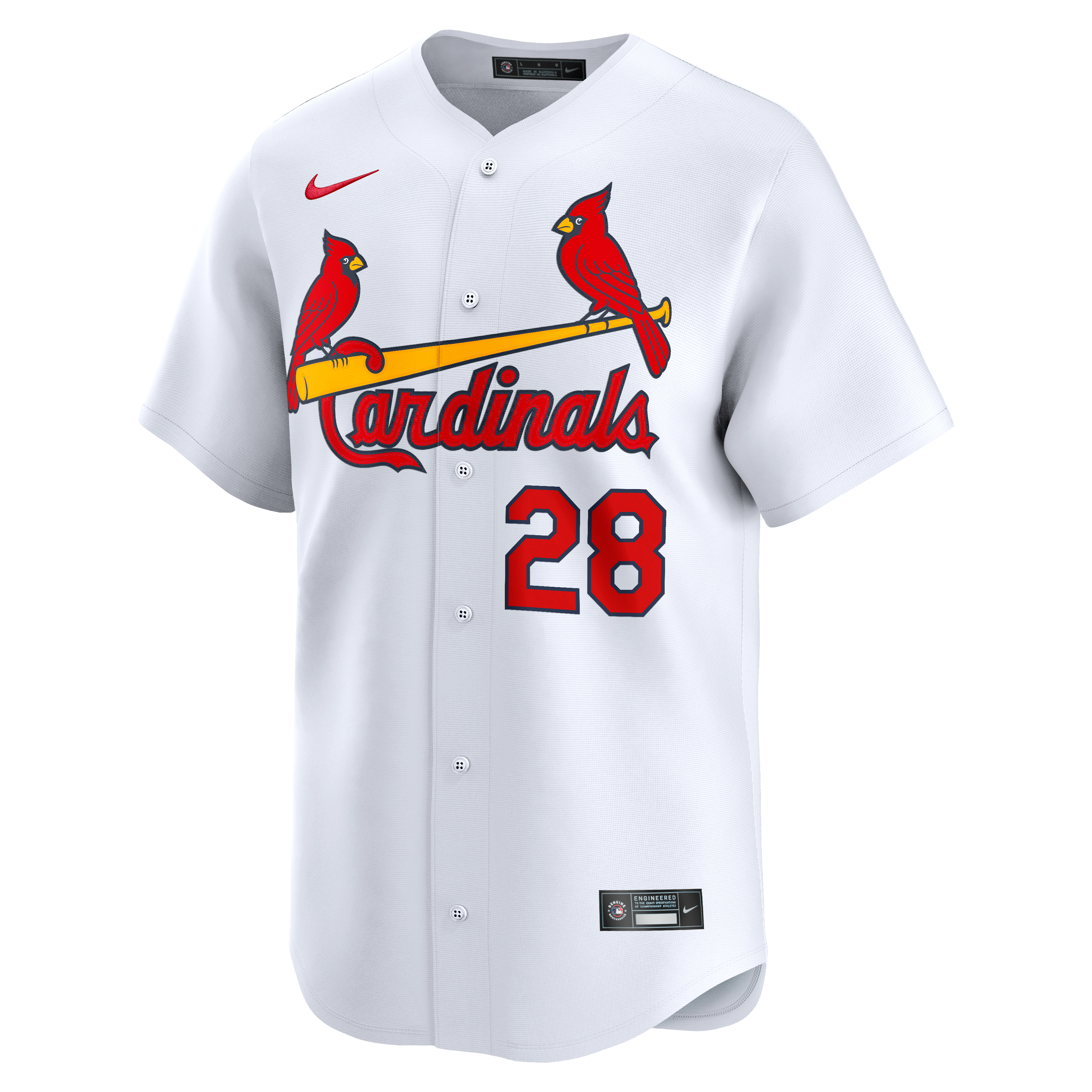 Nike Men's St. Louis Cardinals Nolan Arenado Limited MLB Jersey - WHITE Thumbnail View 2
