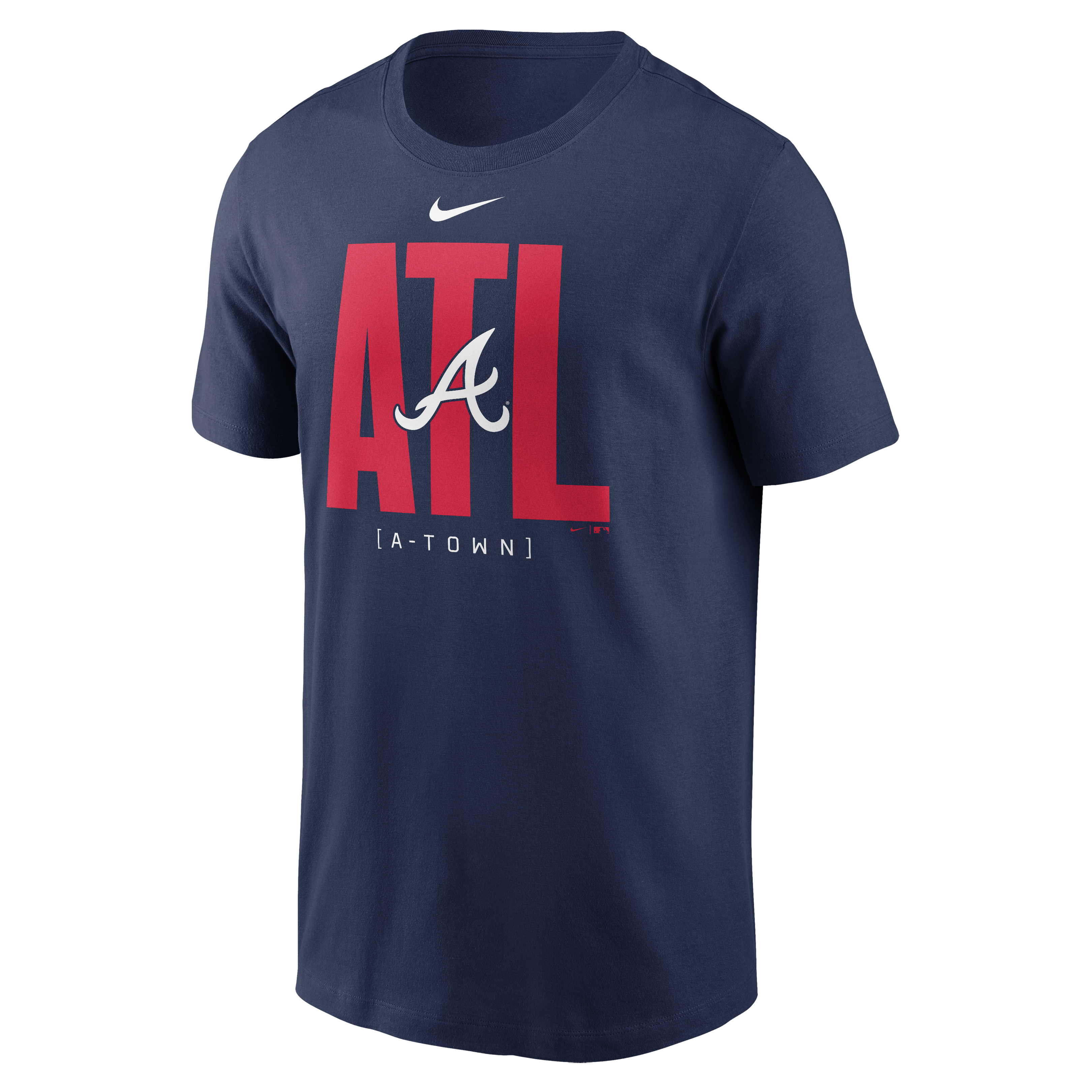 Nike Men's Atlanta Braves '24-'25 Scoreboard Short Sleeve Tee - NAVY Thumbnail View 1