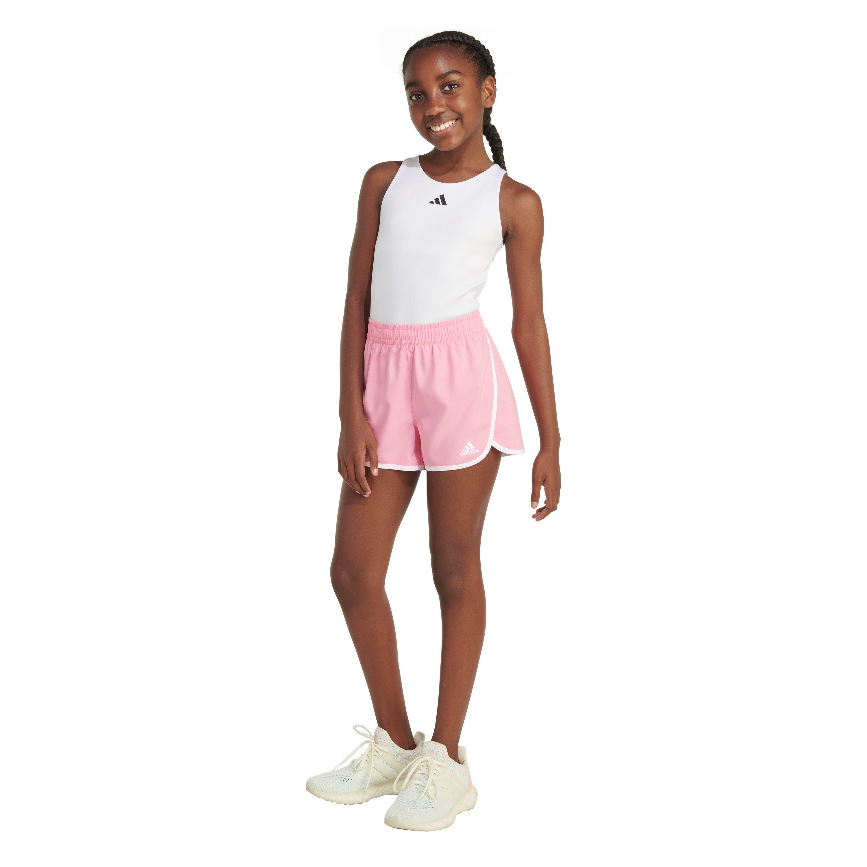 adidas Big Girls' Woven Retro Shorts - Pink