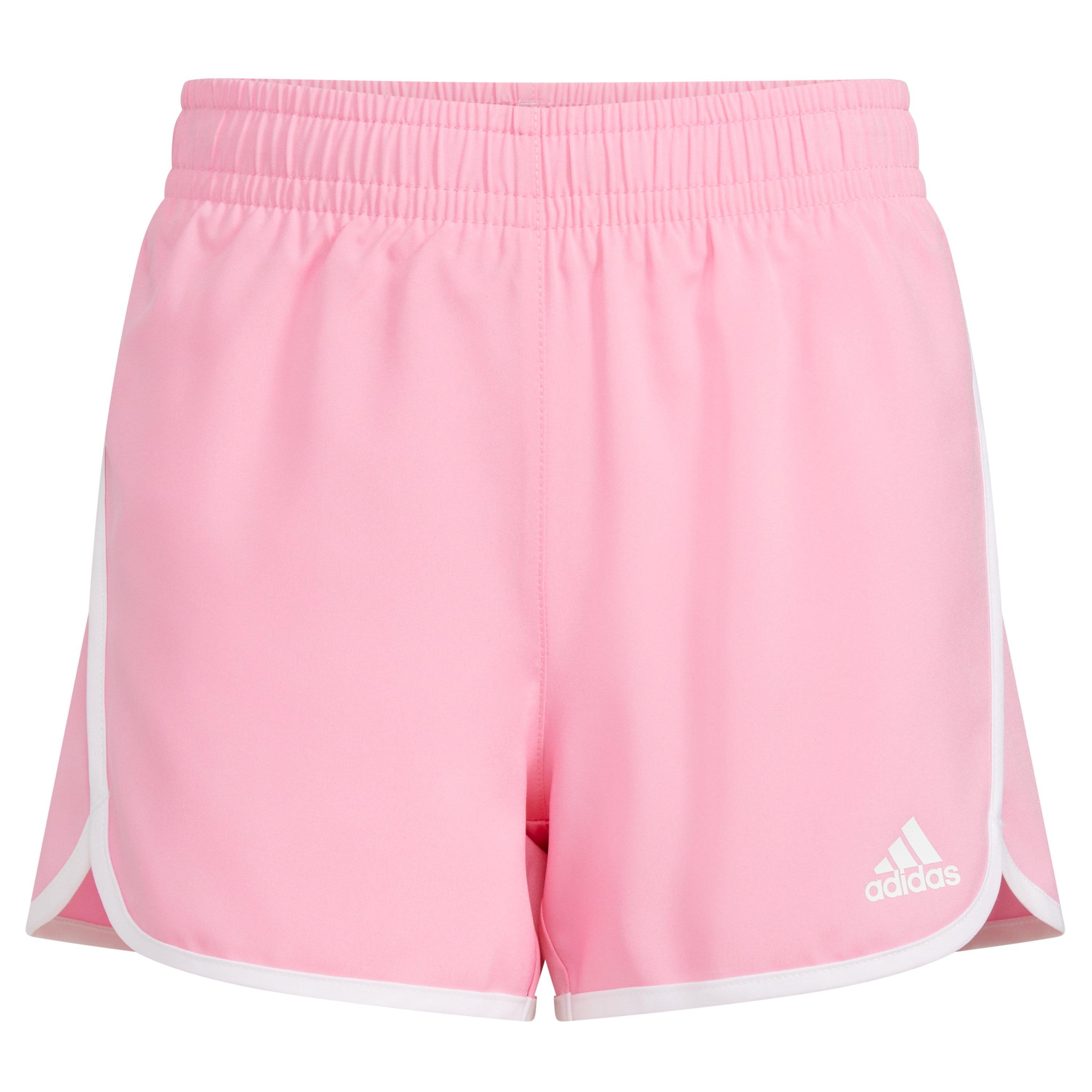 adidas Big Girls' Woven Retro Shorts - Pink