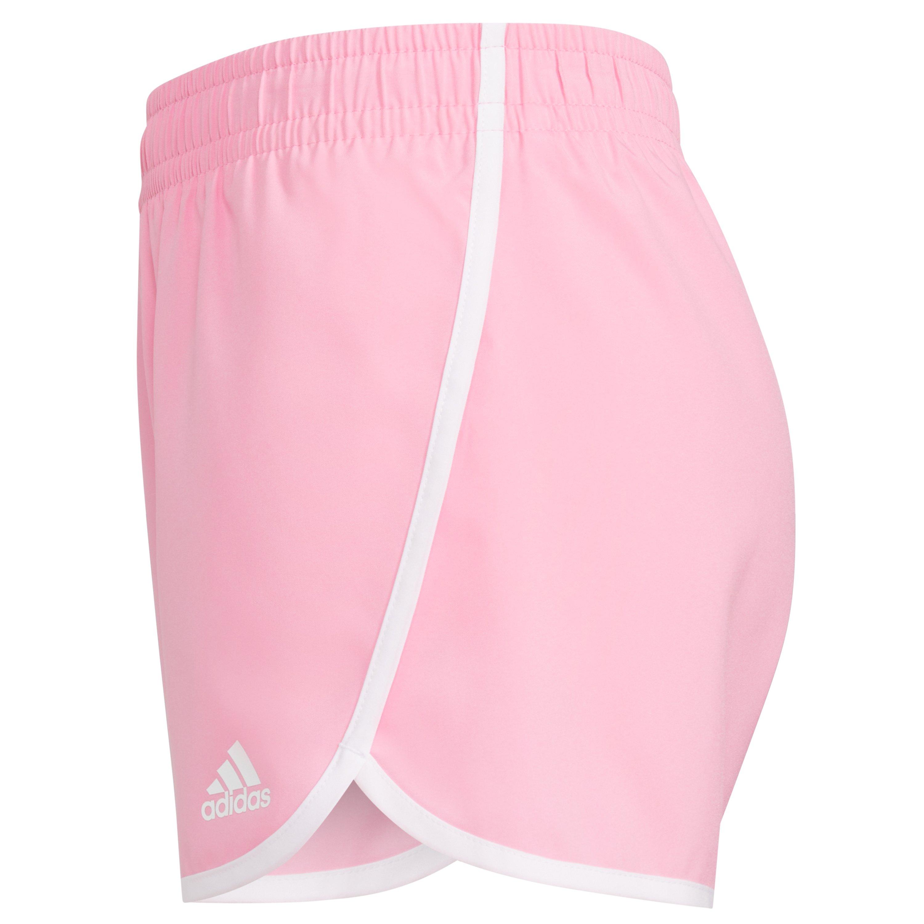 adidas Big Girls' Woven Retro Shorts - Pink