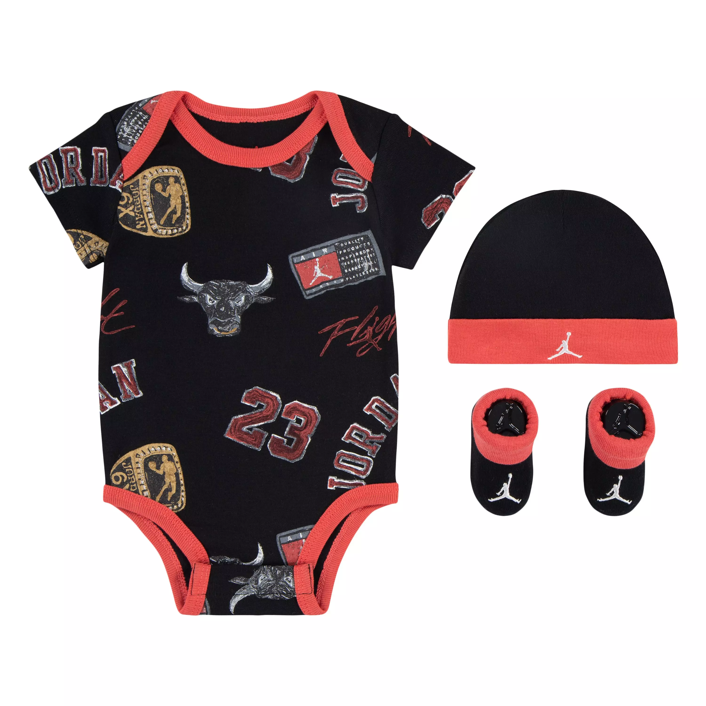 Jordan Infant Boys' Essentials Printed 3-Piece Set - Black - BLACK