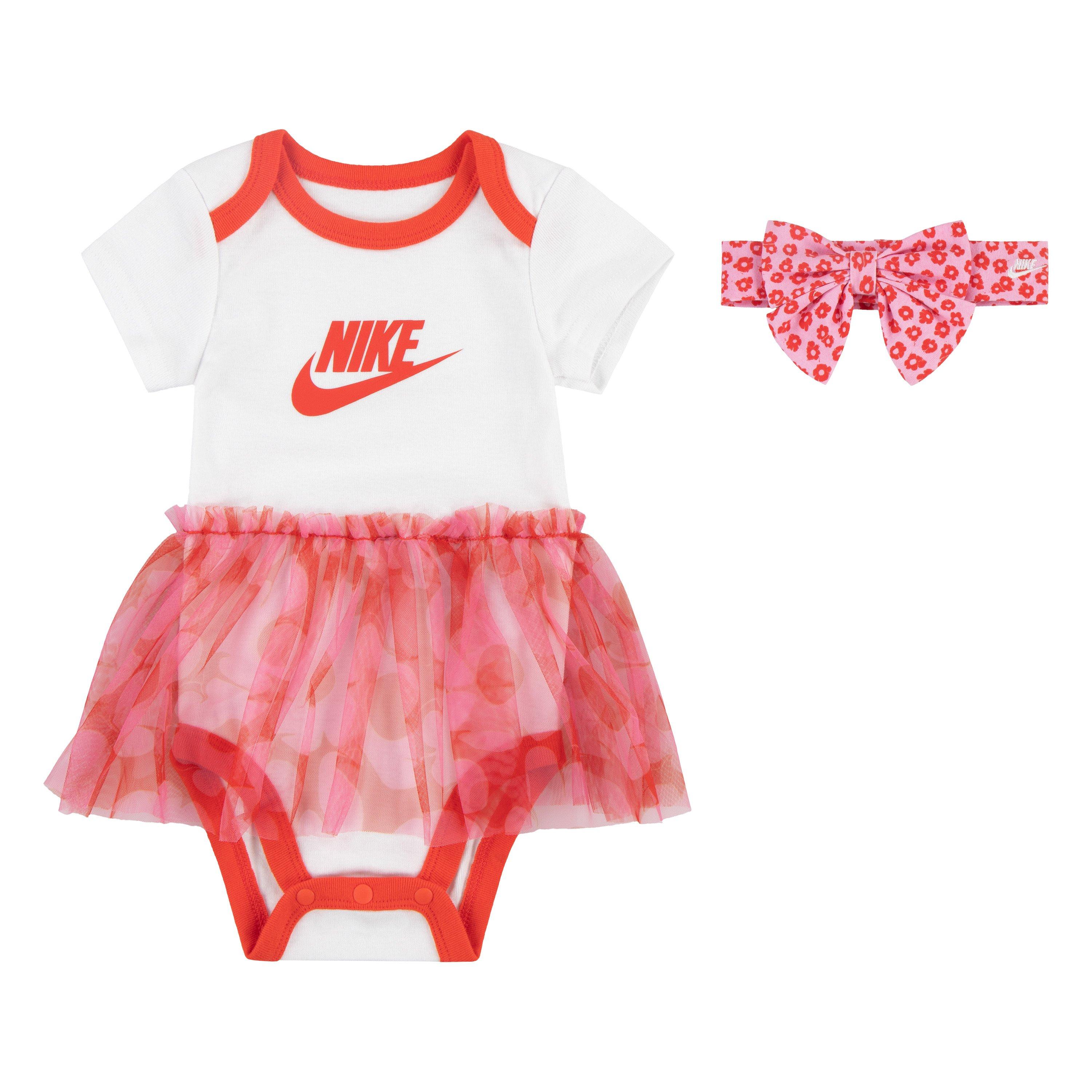 Nike Infant Girls Tutu Bodysuit and Headband 2 Piece Set Pink Hibbett