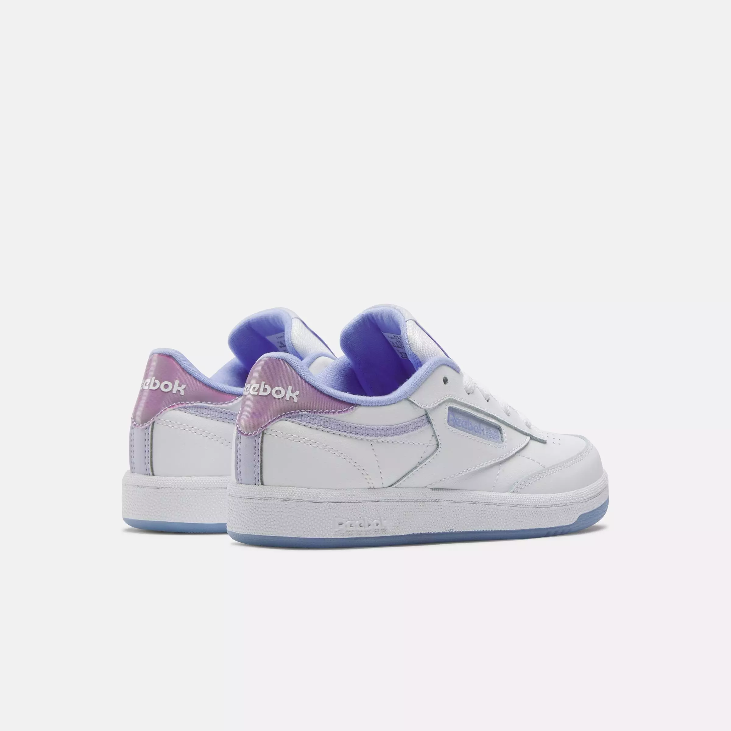Reebok Club C "Summer Glow" Toddler Girls' Shoe - WHITE/PURPLE