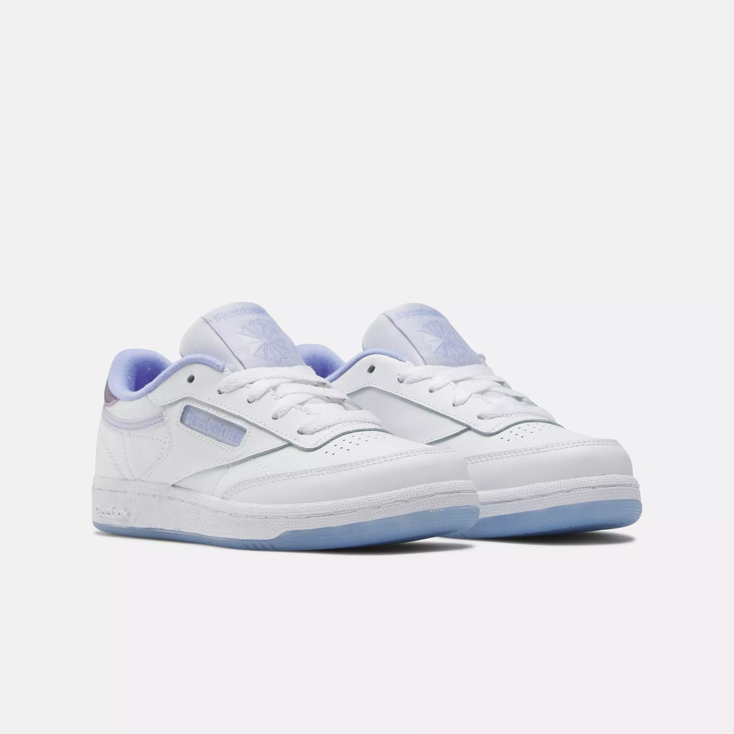 Reebok Club C "Summer Glow" Toddler Girls' Shoe - WHITE/PURPLE