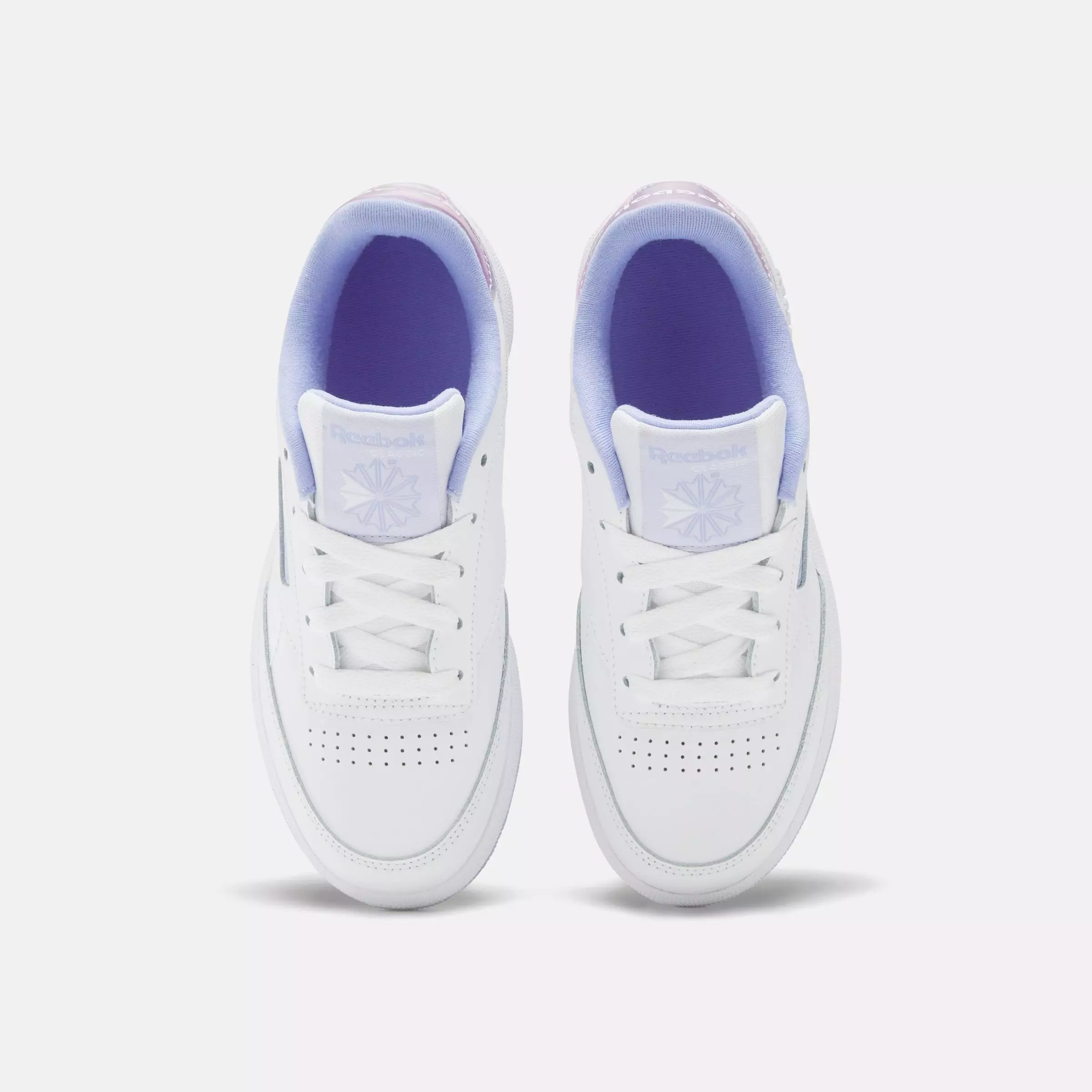 Reebok Club C "Summer Glow" Toddler Girls' Shoe - WHITE/PURPLE