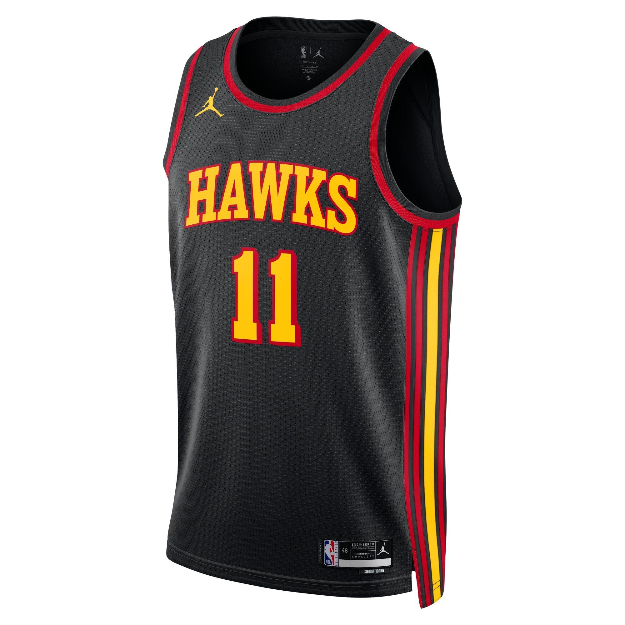 Jordan Men's Atlanta Hawks Trae Young Statement Edition Dri-FIT NBA Swingman Jersey - BLACK Thumbnail View 1