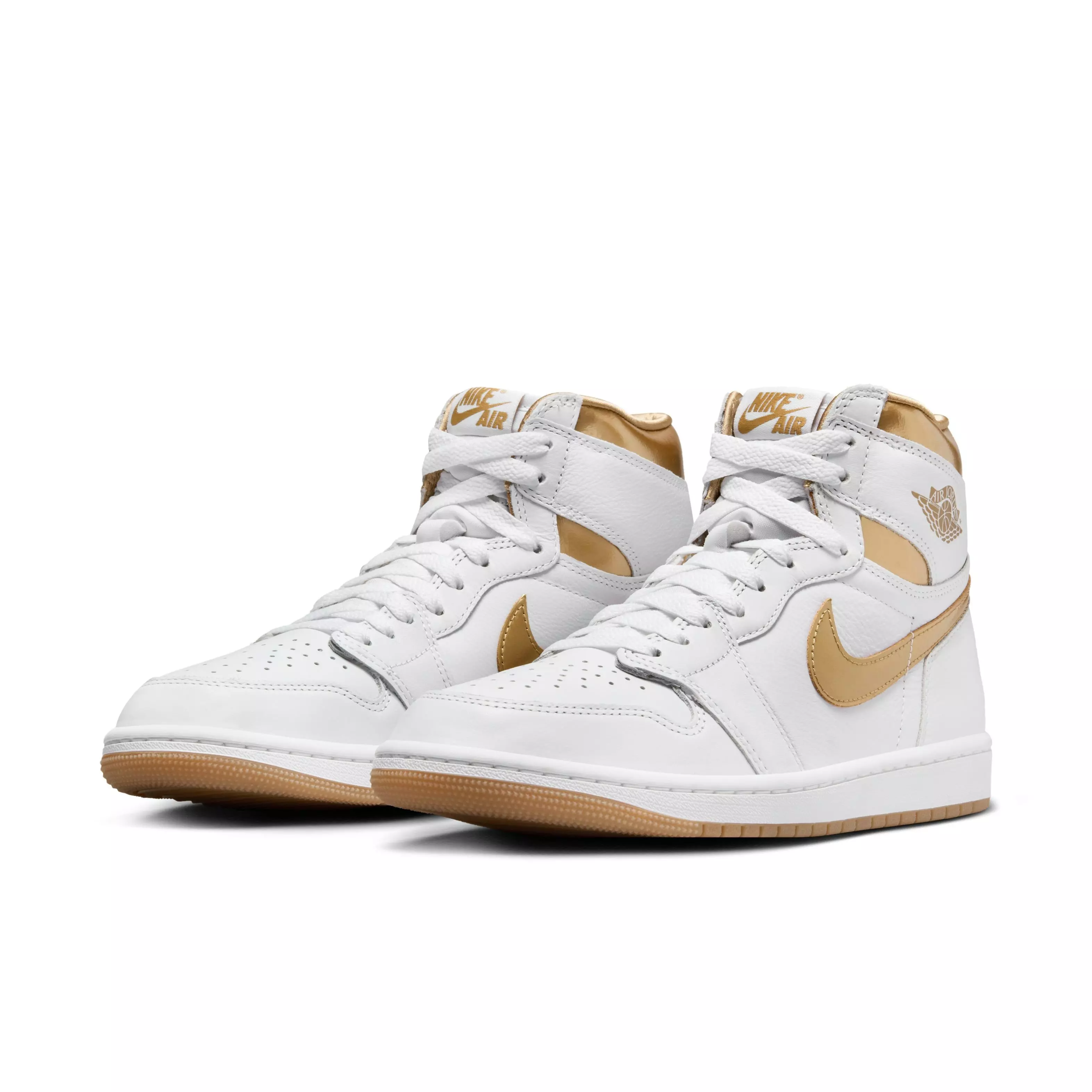 Jordan 1 Retro High OG "Metallic Gold" Women's Shoe - WHITE/METALLIC GOLD/GUM LIGHT BROWN