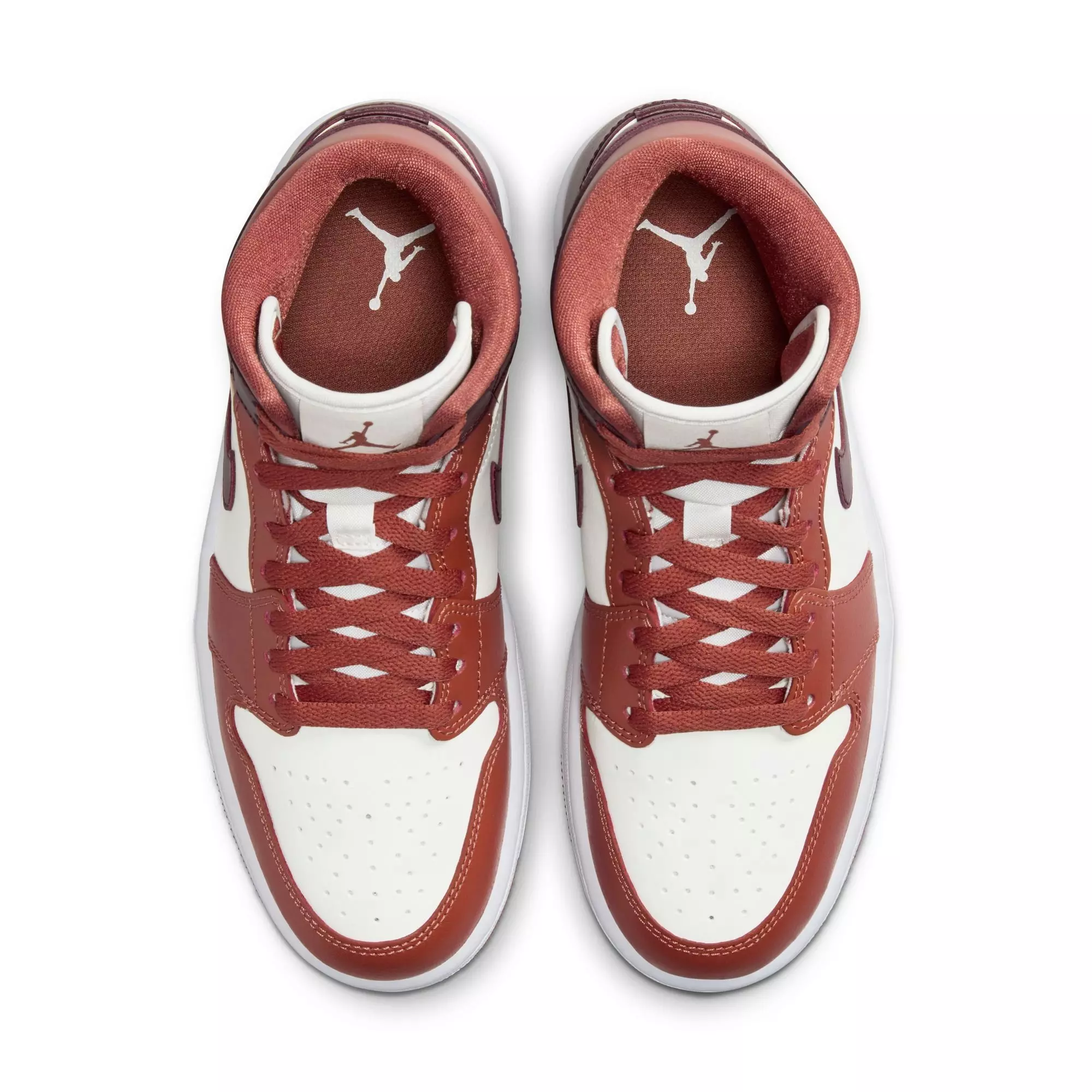 Jordan 1 Mid "Dusty Peach/Night Maroon/Sail/White" Women's Shoe - PEACH