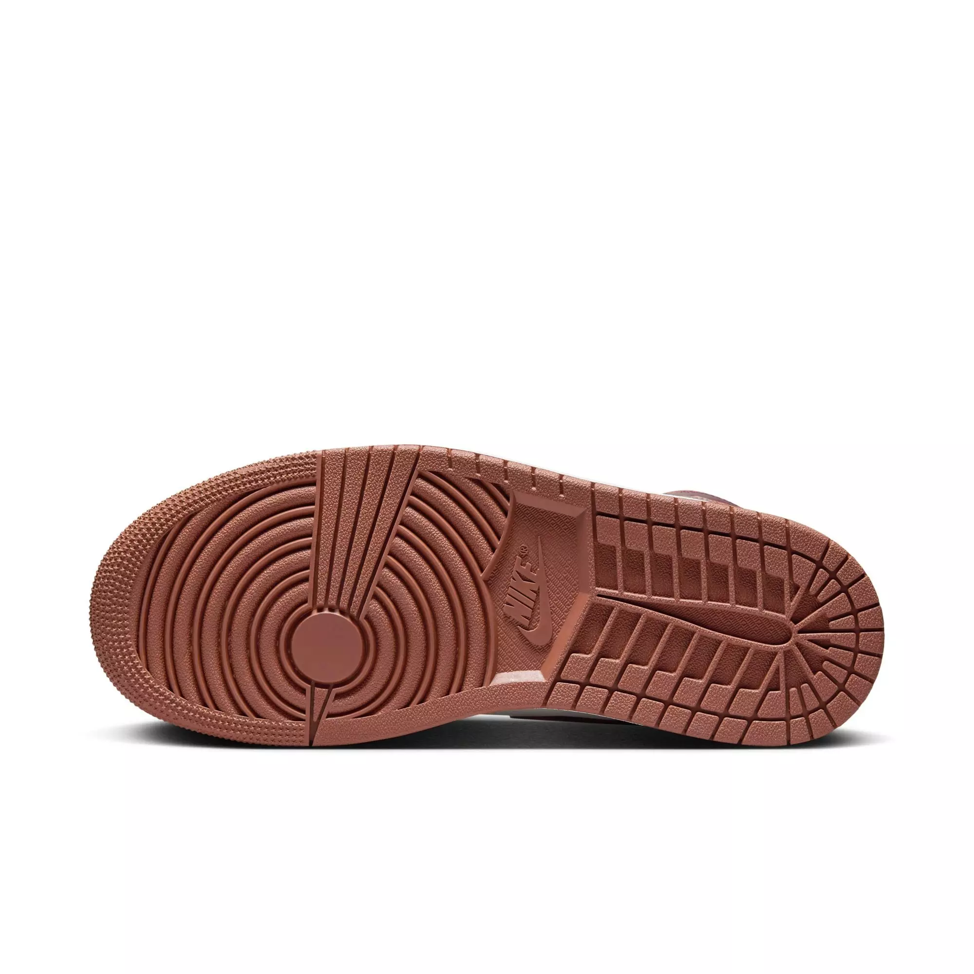 Jordan 1 Mid "Dusty Peach/Night Maroon/Sail/White" Women's Shoe - PEACH