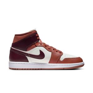 Jordan 1 Mid "Dusty Peach/Night Maroon/Sail/White" Women's Shoe