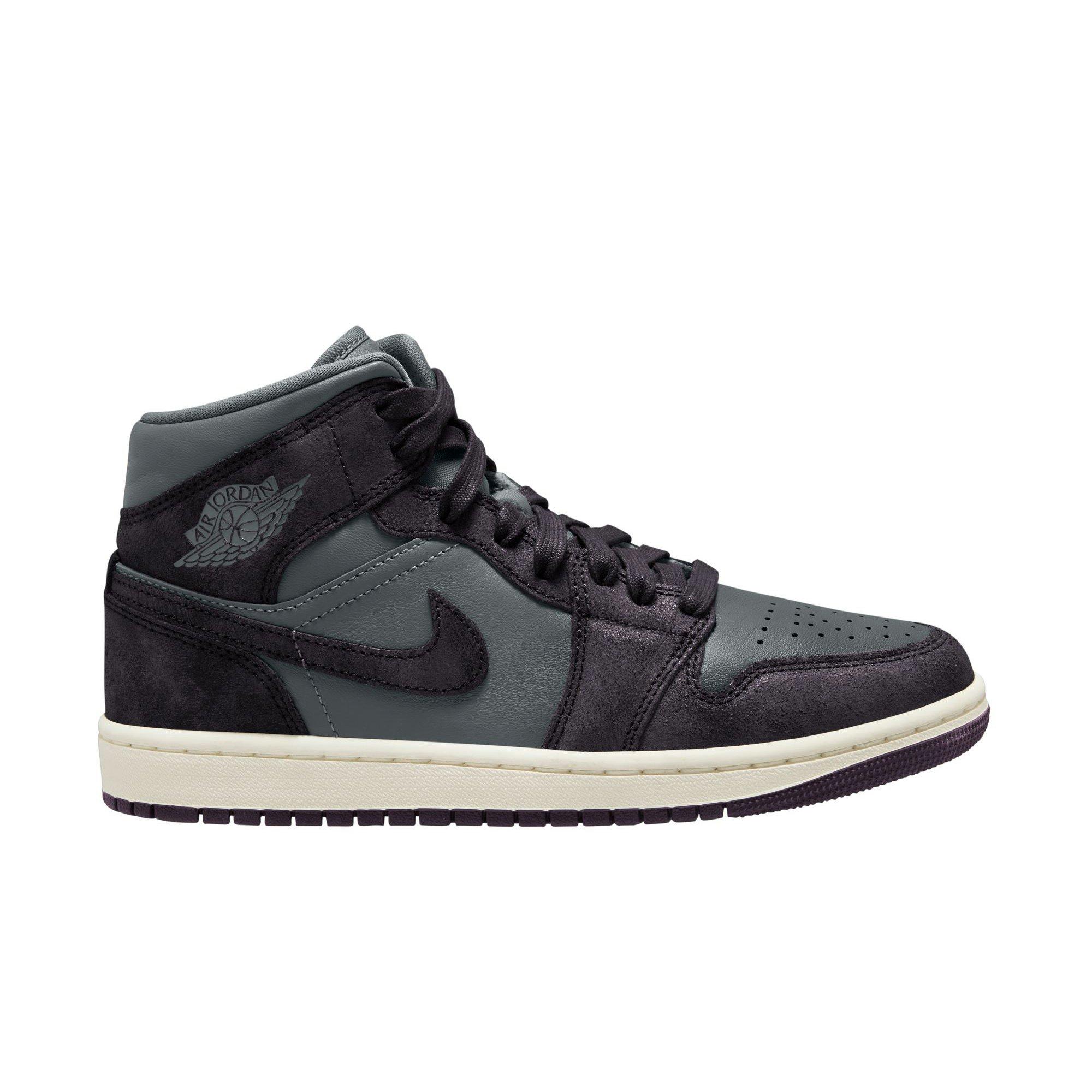 Jordan 1 Mid SE "Smoke Grey/Off Noir/Sail" Women's Shoe - GREY/BLACK Thumbnail View 1