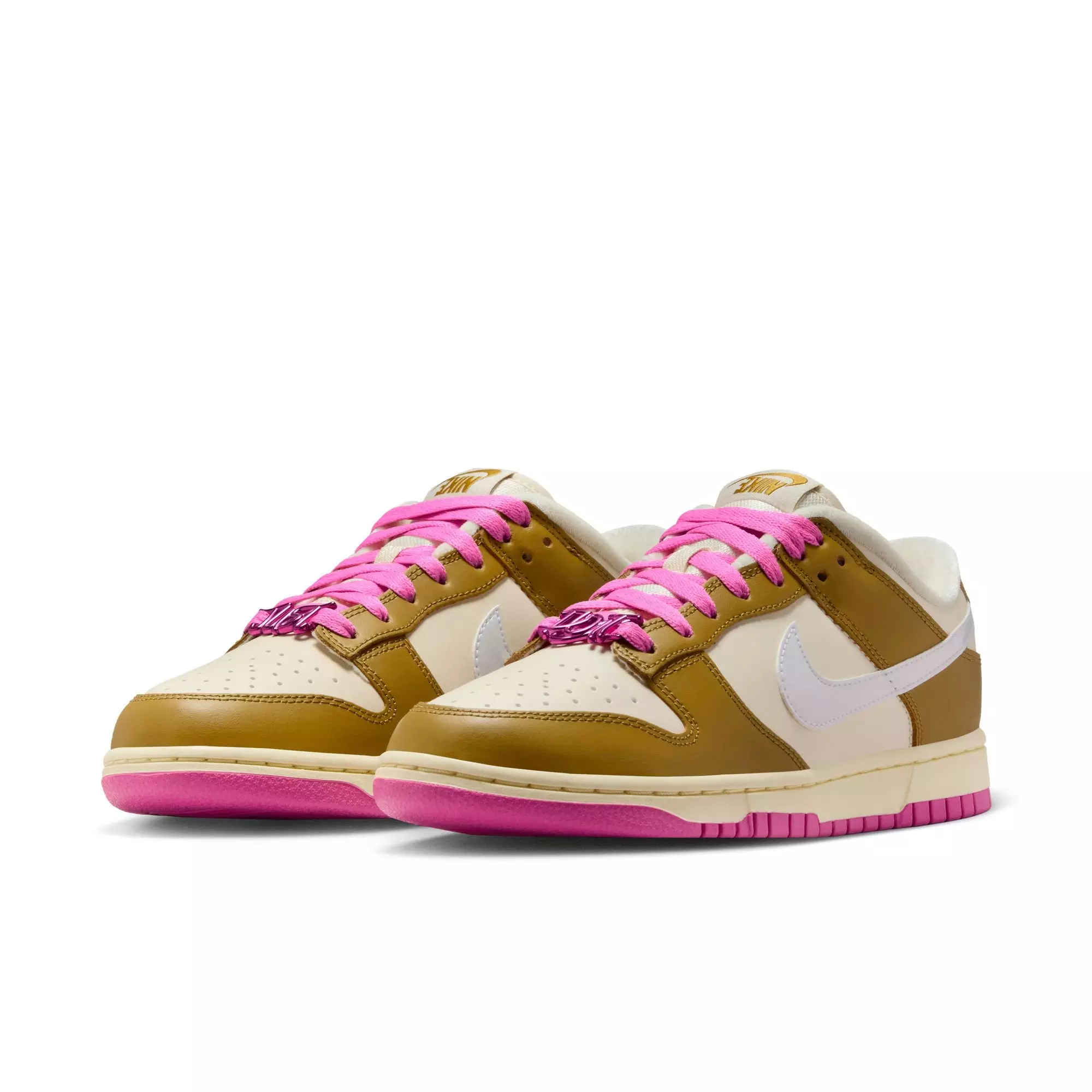 Nike Dunk Low SE "Just Do It" Women's Shoe - BRONZINE/COCONUT MILK/PLAYFUL PINK