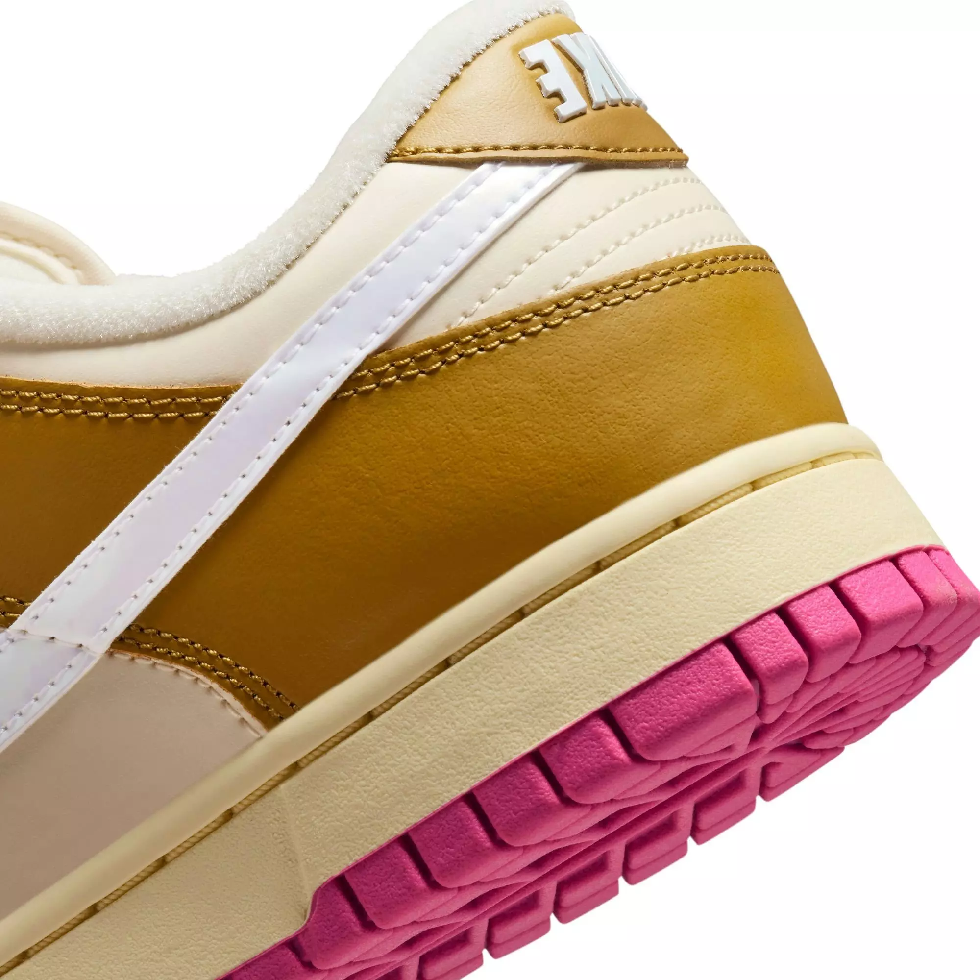 Nike Dunk Low SE "Just Do It" Women's Shoe - BRONZINE/COCONUT MILK/PLAYFUL PINK