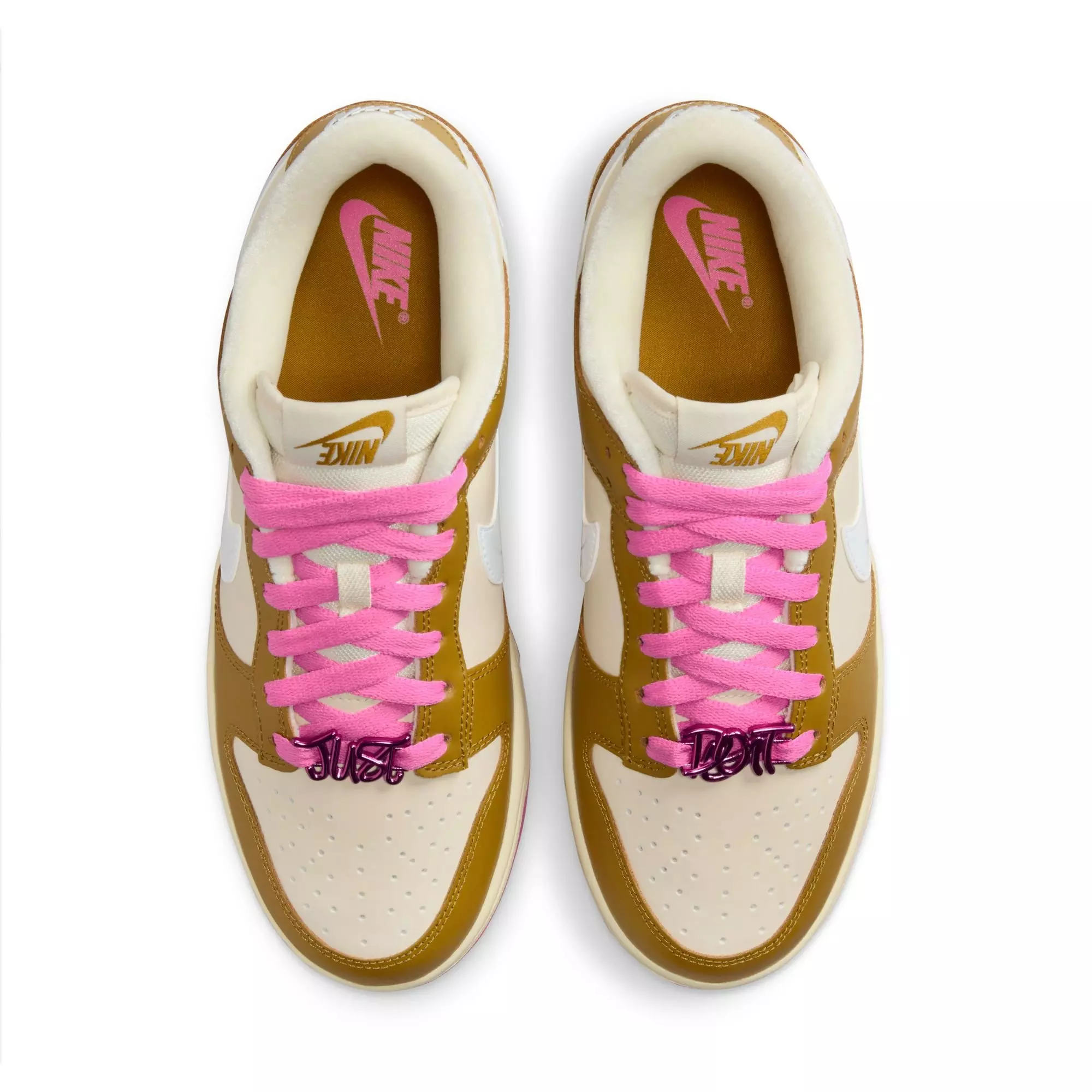 Nike Dunk Low SE "Just Do It" Women's Shoe - BRONZINE/COCONUT MILK/PLAYFUL PINK