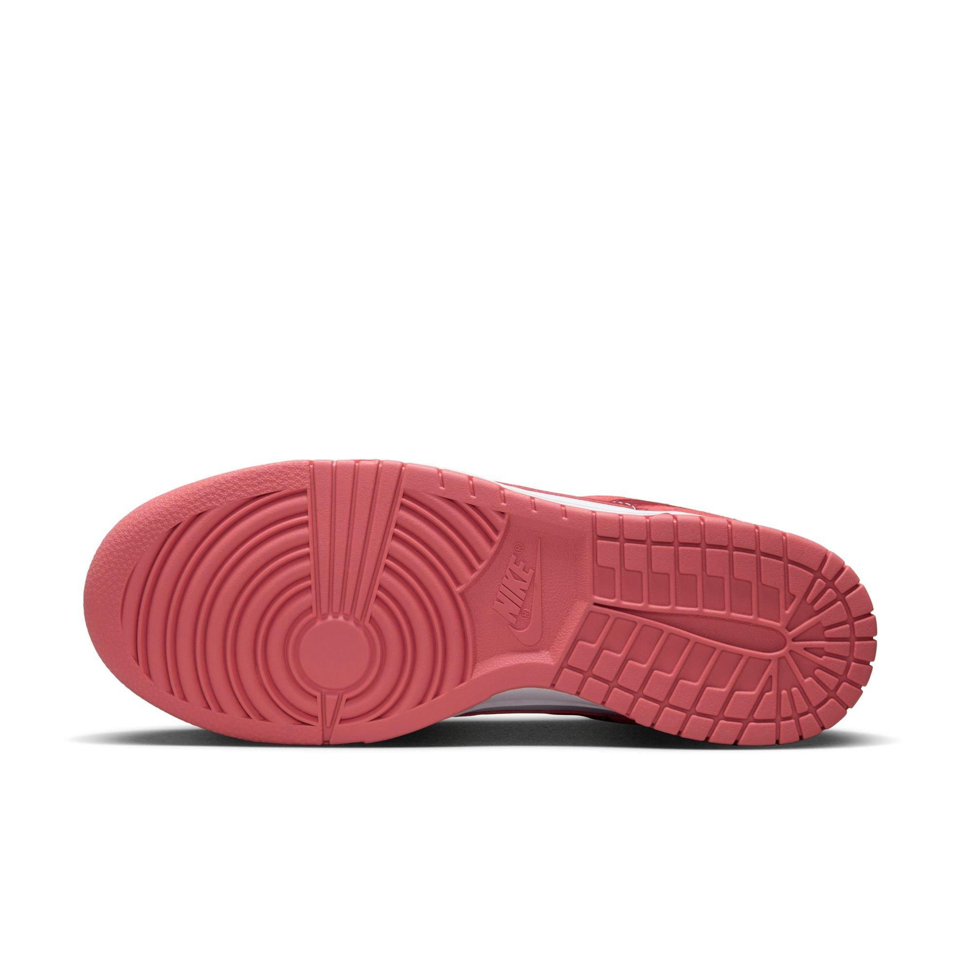 Nike Dunk Low "Valentines Day" Women's Shoe - WHITE/DRAGON RED/ADOBE Thumbnail View 11