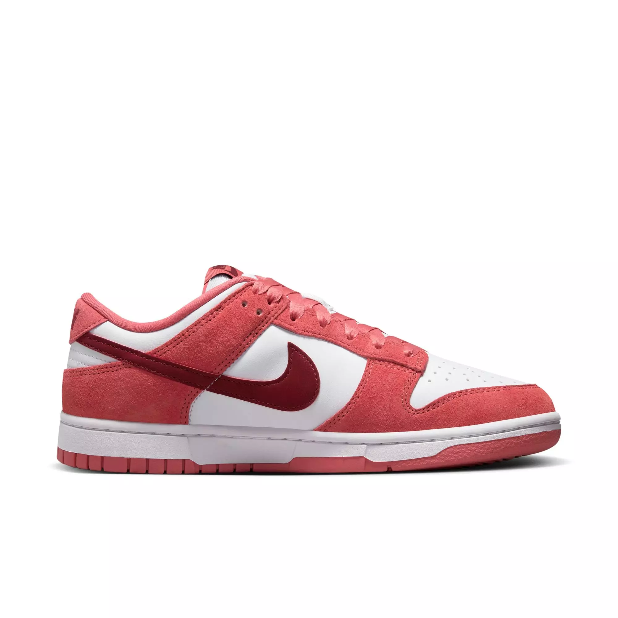 Nike Dunk Low "Valentines Day" Women's Shoe - WHITE/DRAGON RED/ADOBE