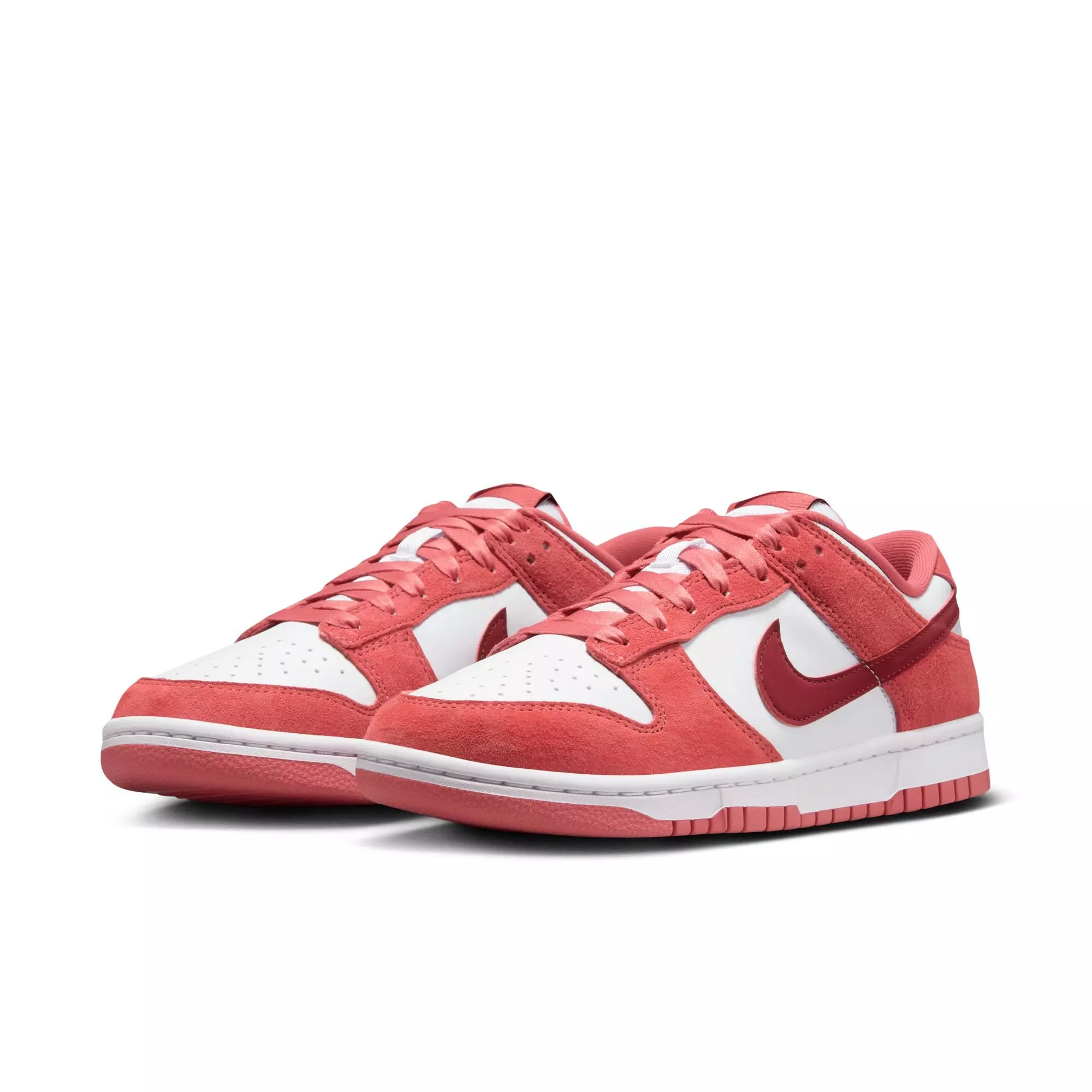 Nike Dunk Low "Valentines Day" Women's Shoe - WHITE/DRAGON RED/ADOBE