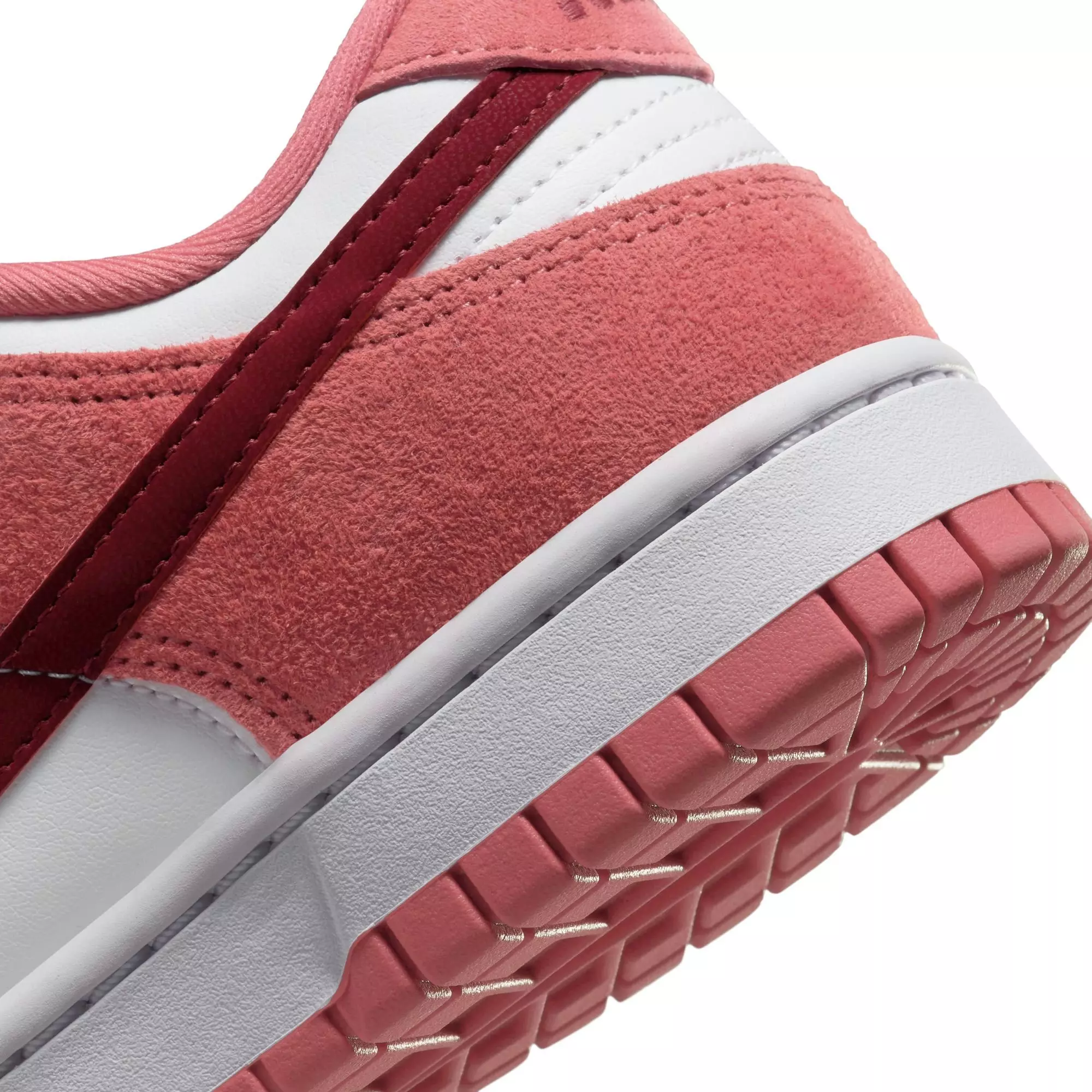 Nike Dunk Low "Valentines Day" Women's Shoe - WHITE/DRAGON RED/ADOBE