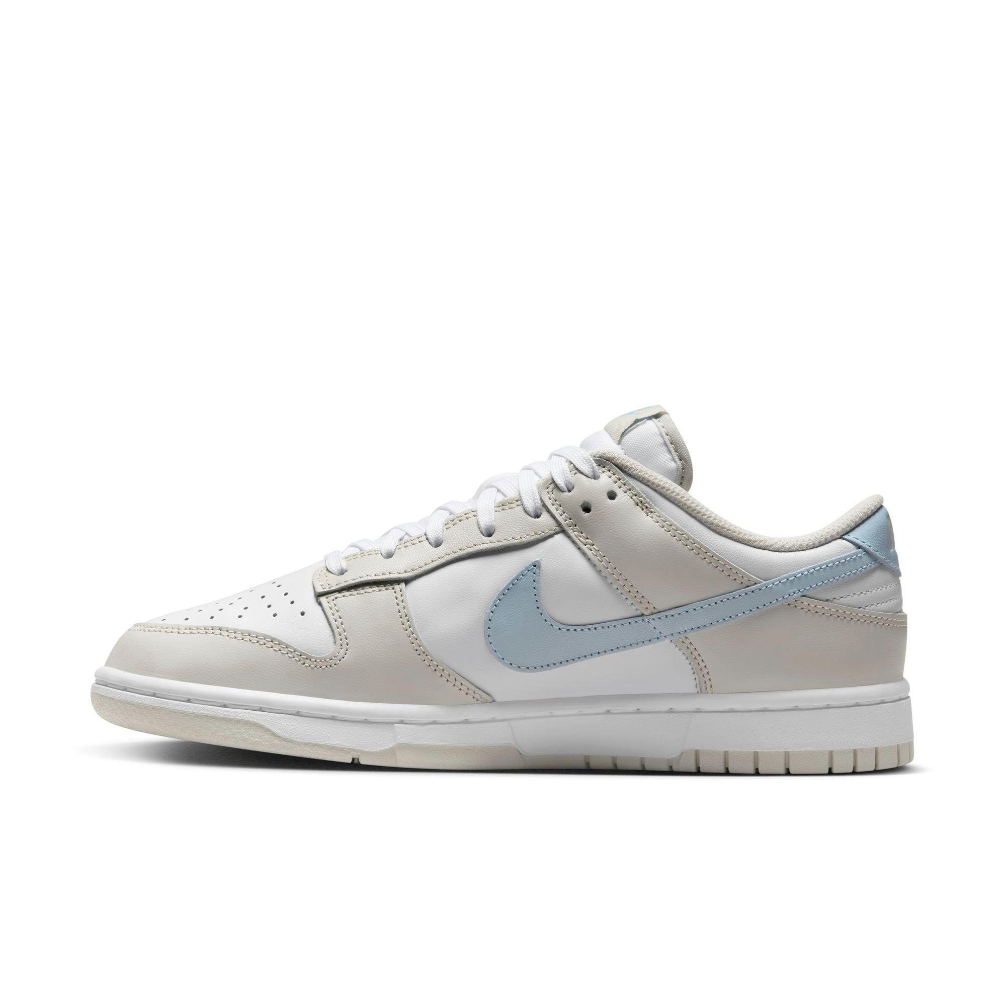 Nike Dunk Low "White/Lt Armory Blue/Light Bone" Women's Shoe - WHITE/BLUE Thumbnail View 4