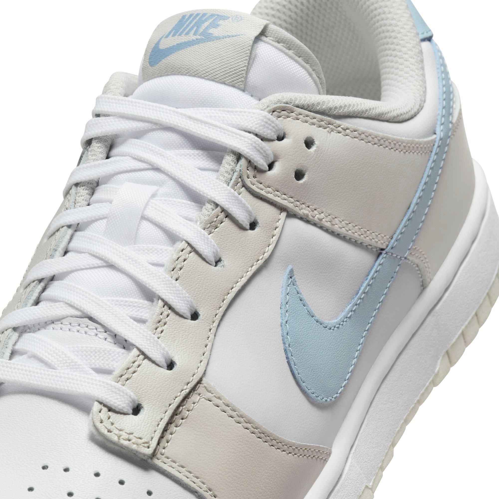 Nike Dunk Low "White/Lt Armory Blue/Light Bone" Women's Shoe - WHITE/BLUE Thumbnail View 8