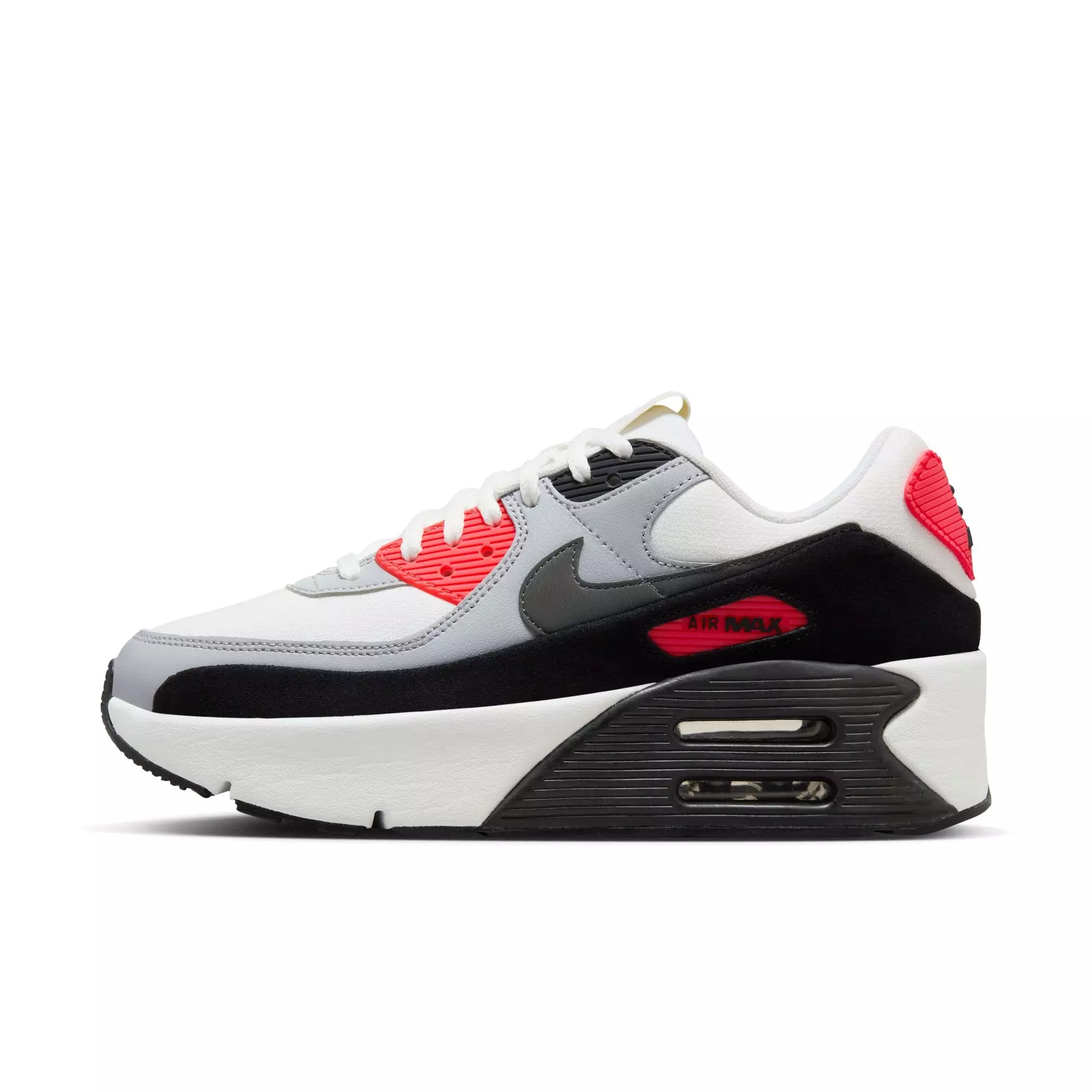 Nike Air Max 90 LV8 "Infrared" Women's Shoe - SUMMIT WHITE/INFRARED/BLACK