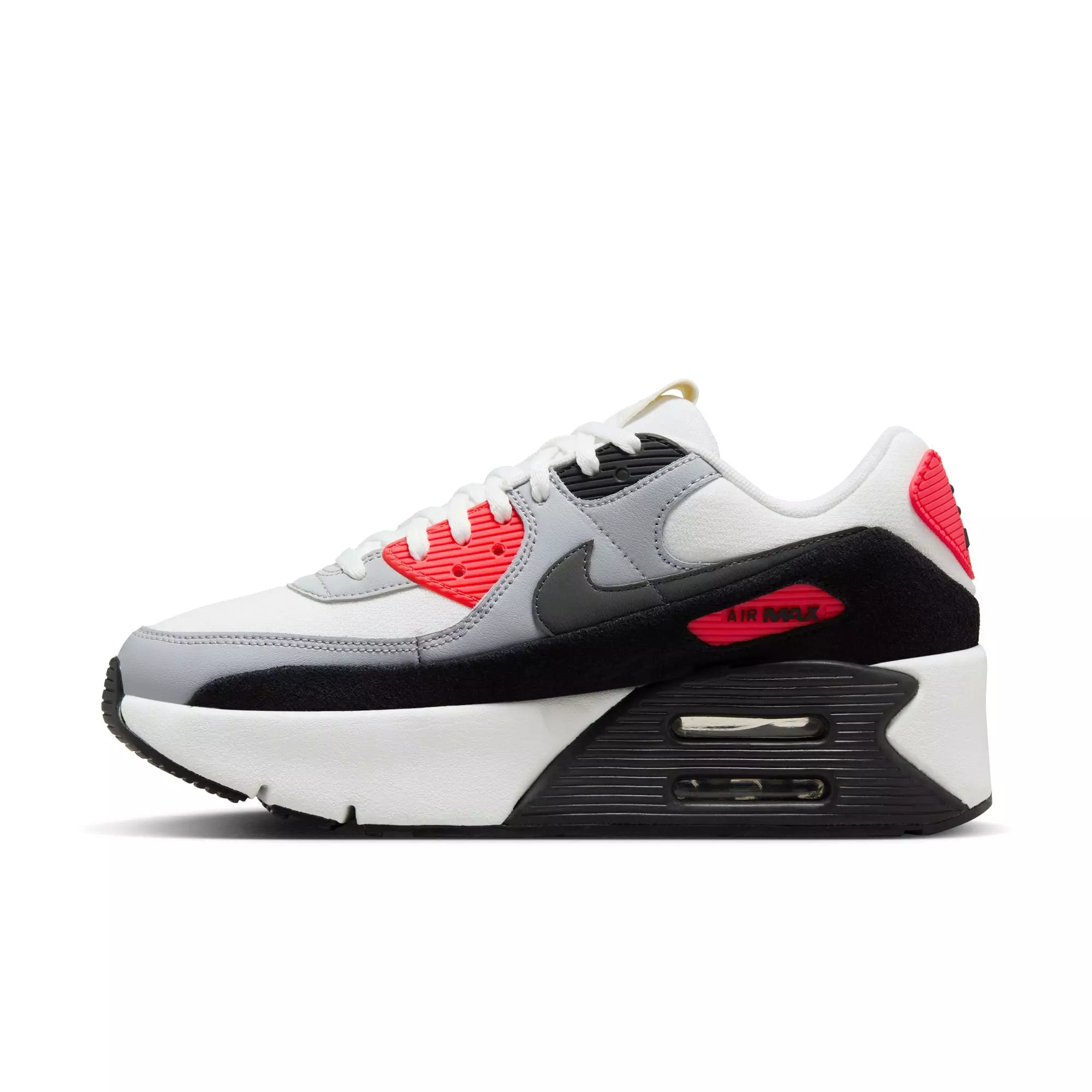 Nike Air Max 90 LV8 "Infrared" Women's Shoe - SUMMIT WHITE/INFRARED/BLACK