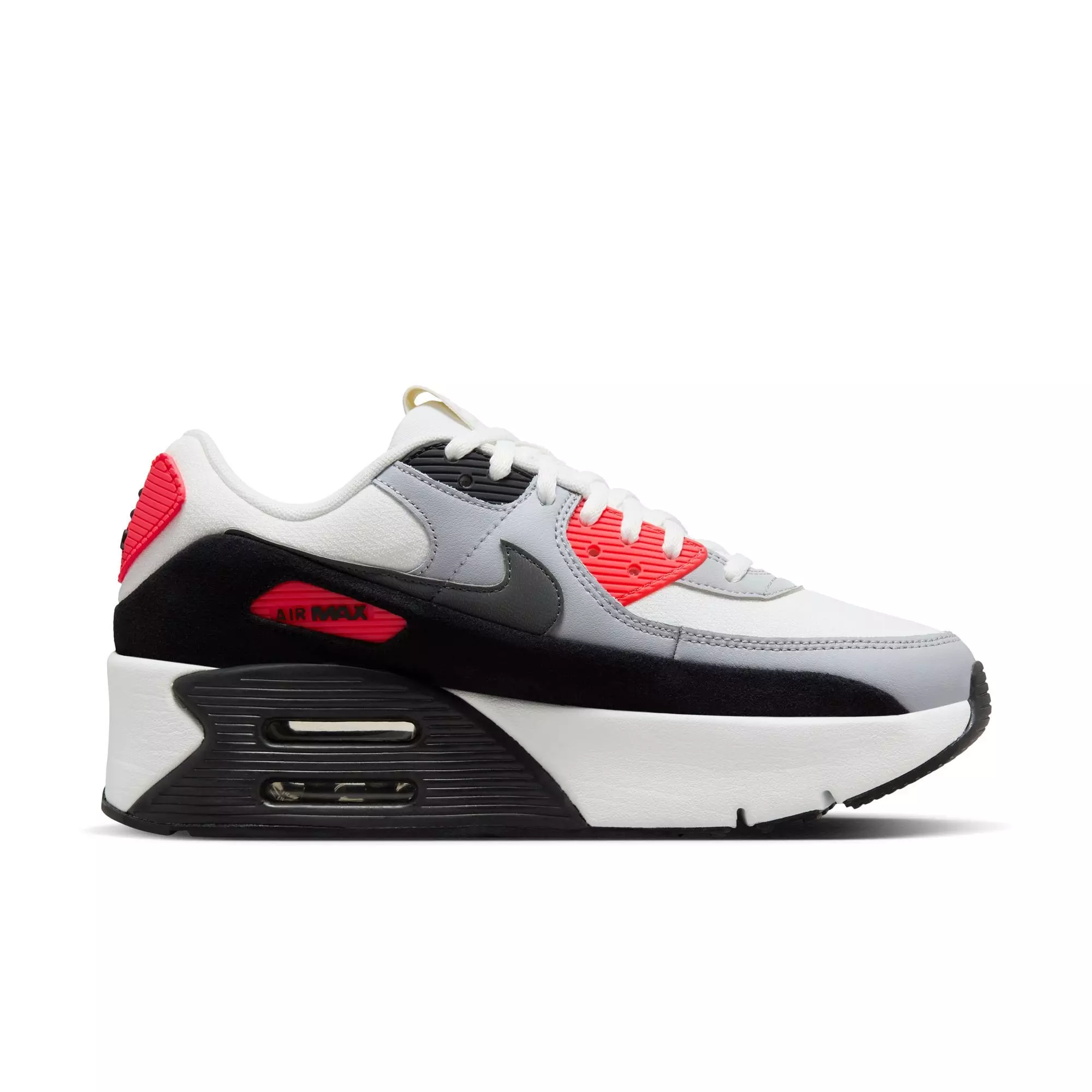 Nike Air Max 90 LV8 "Infrared" Women's Shoe - SUMMIT WHITE/INFRARED/BLACK
