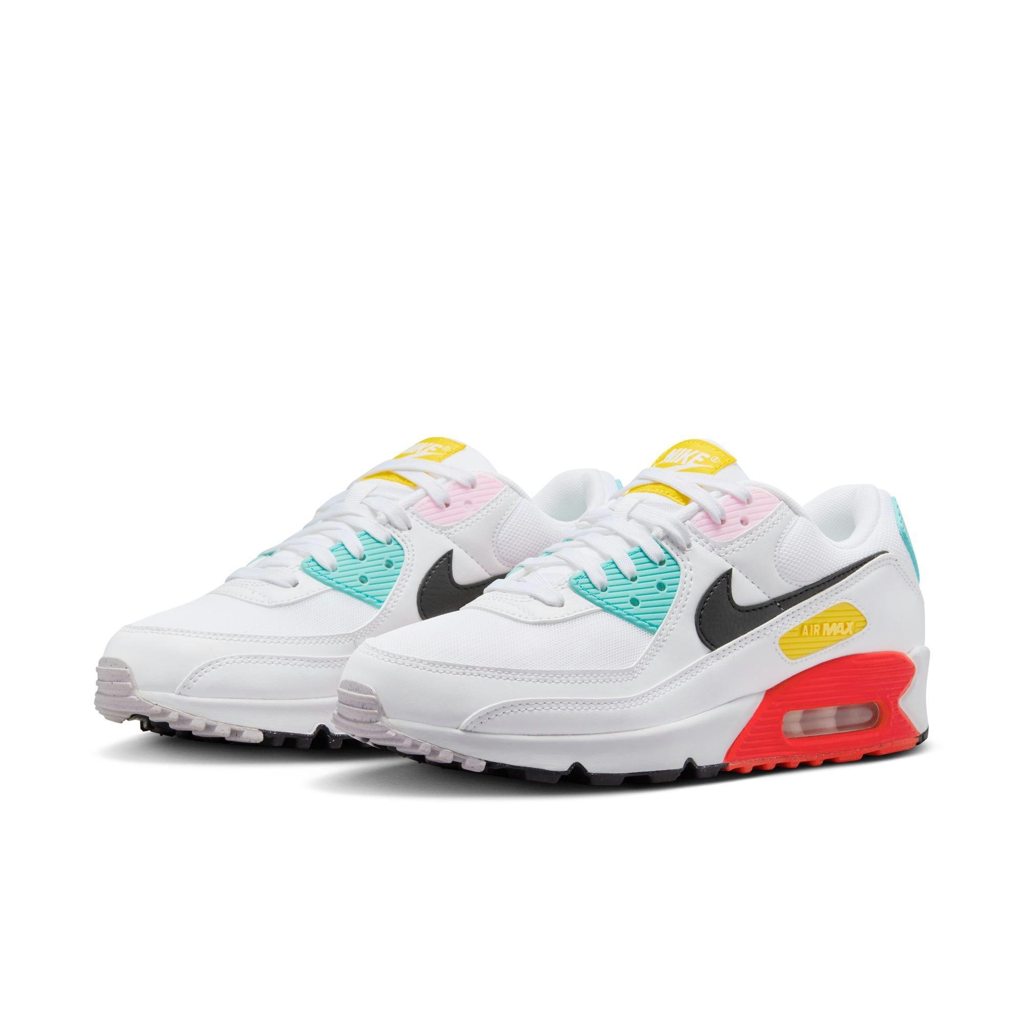 Nike Air Max 90 "White/Black/Pink Foam/Bright Crimson" Women's Shoe - WHITE/MULTI Thumbnail View 5