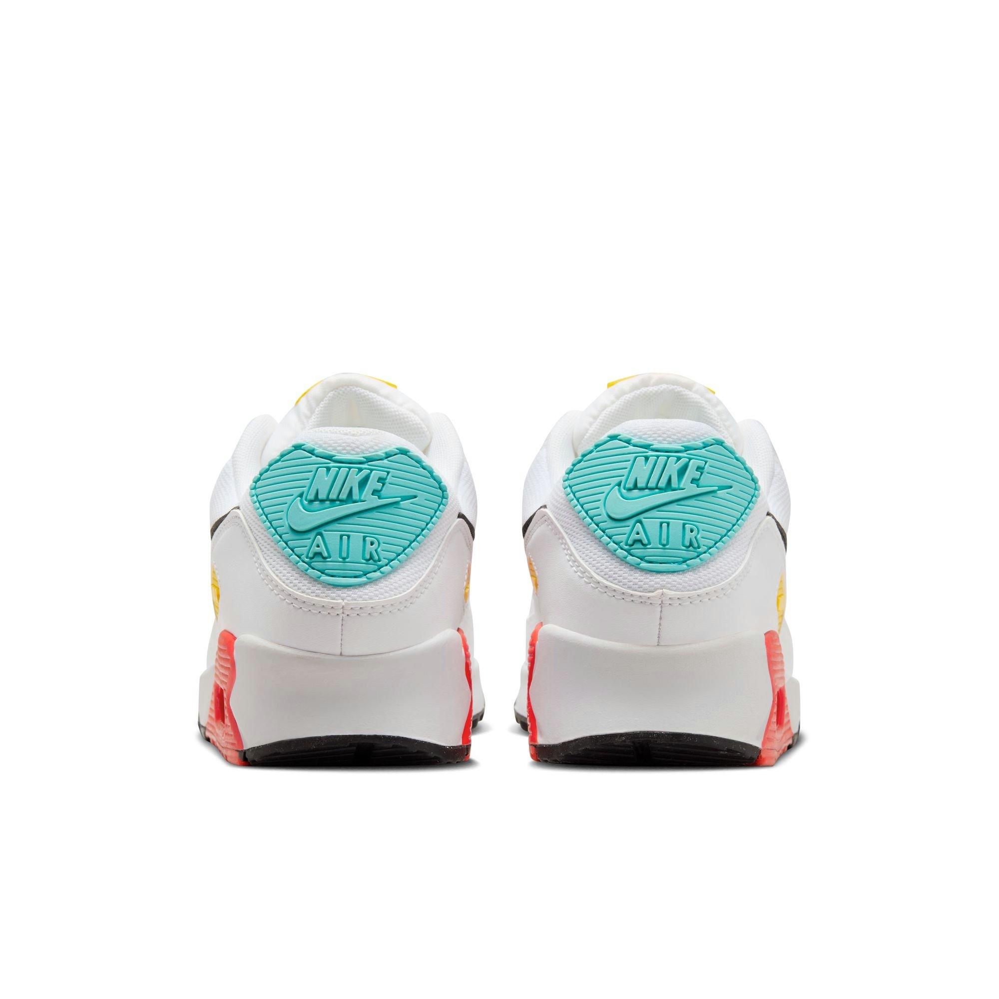Nike Air Max 90 "White/Black/Pink Foam/Bright Crimson" Women's Shoe - WHITE/MULTI Thumbnail View 6