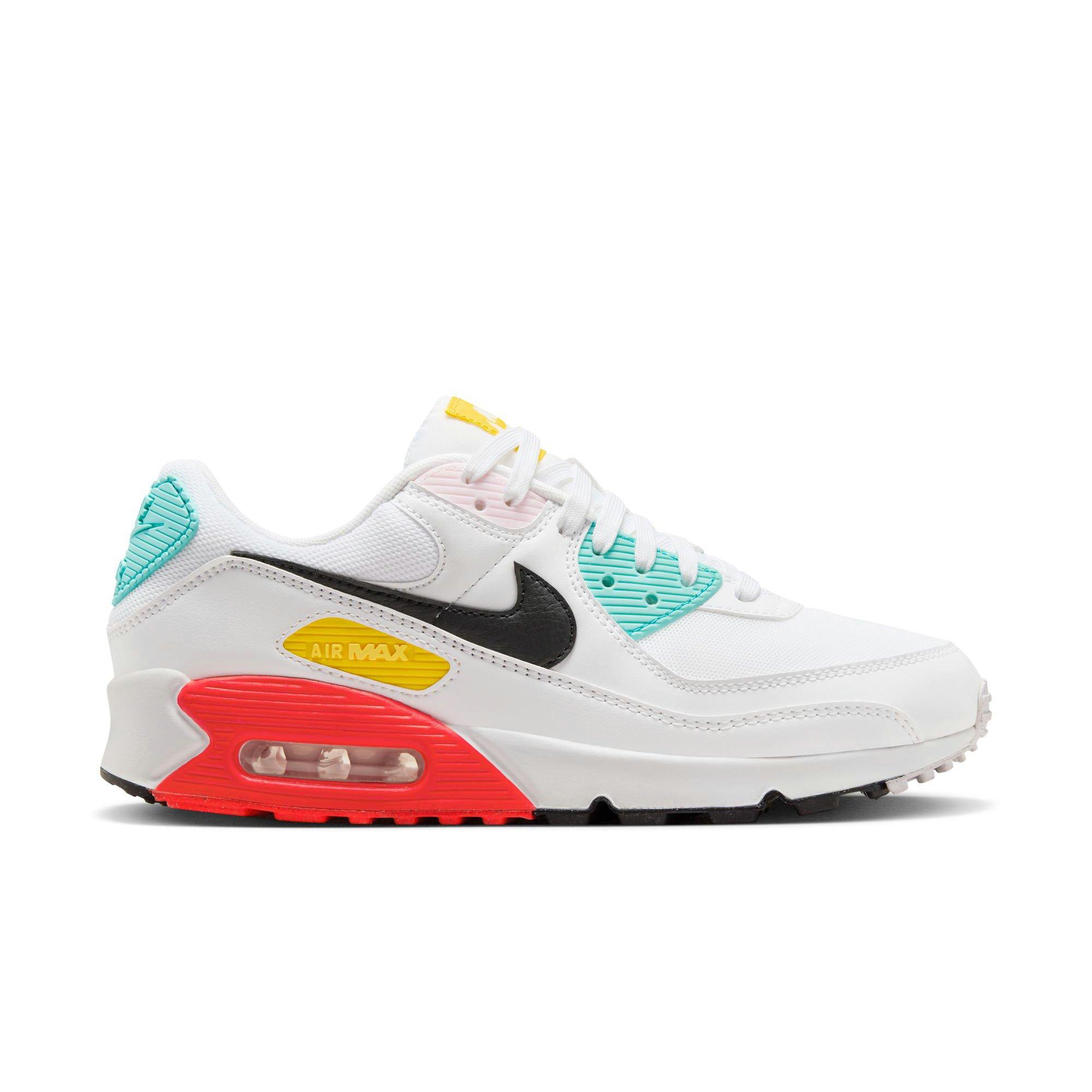 Nike Air Max 90 "White/Black/Pink Foam/Bright Crimson" Women's Shoe - WHITE/MULTI Thumbnail View 1