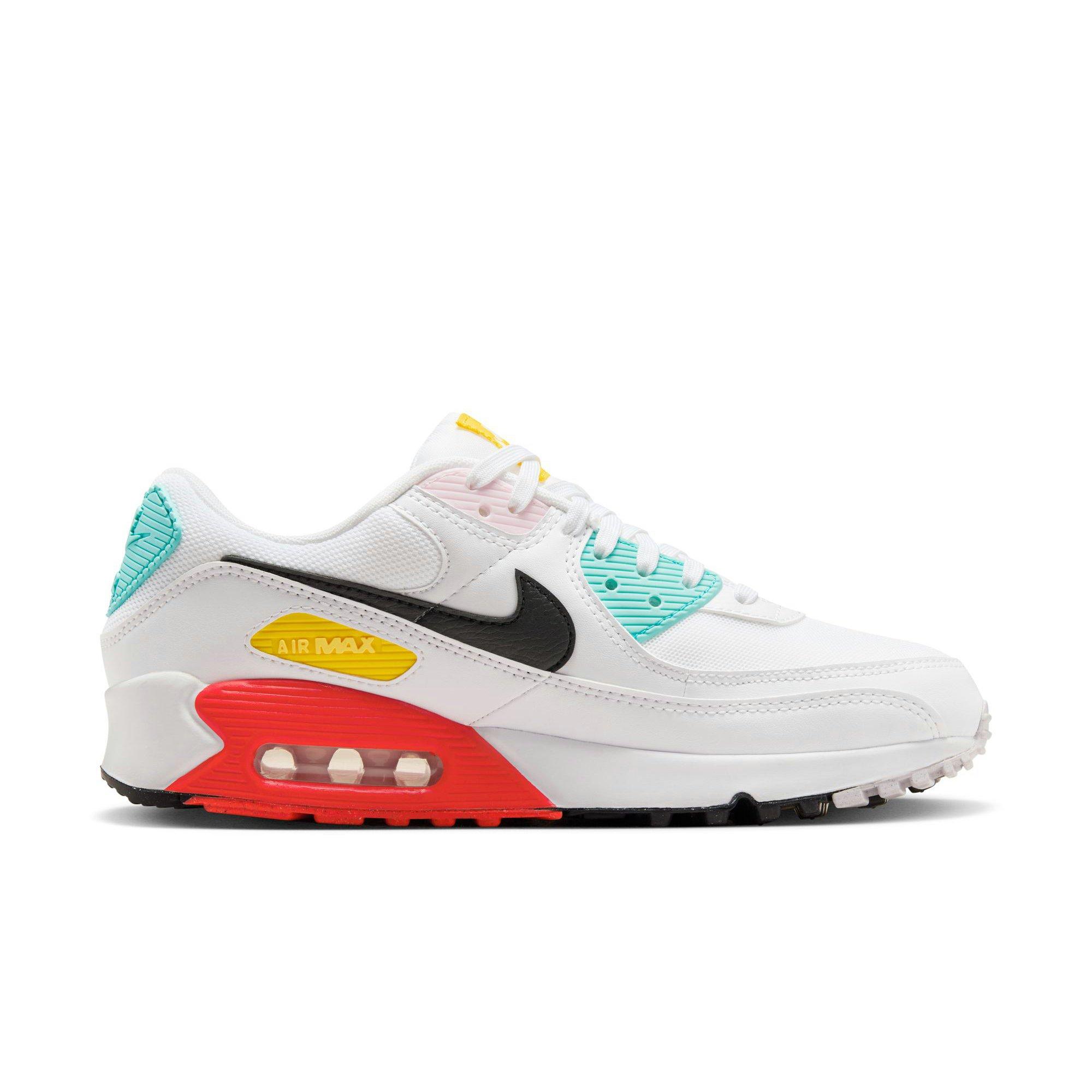 Nike Air Max 90 "White/Black/Pink Foam/Bright Crimson" Women's Shoe - WHITE/MULTI Thumbnail View 2