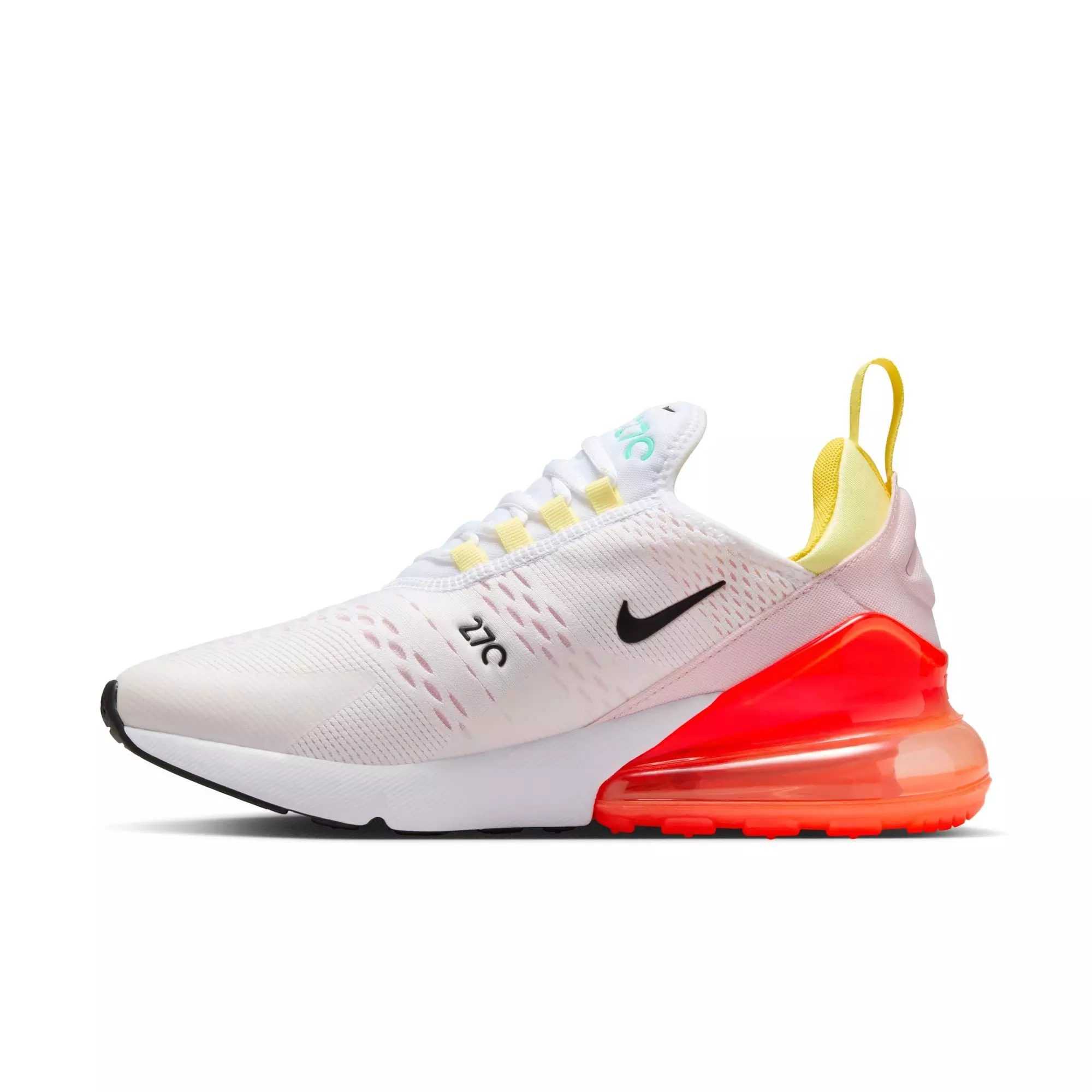 Nike Air Max 270 "White/Black/Bright Crimson/Pink Foam" Women's Shoe - WHITE/MULTI