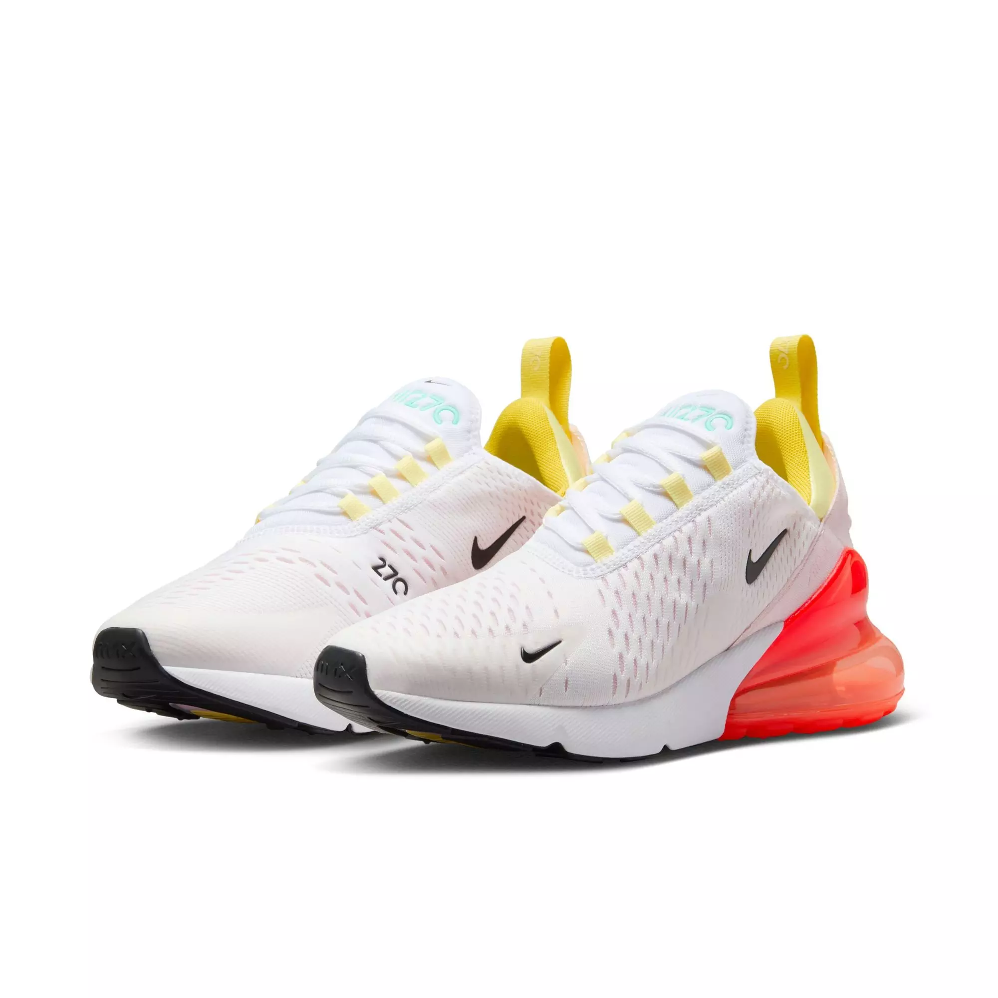 Nike Air Max 270 "White/Black/Bright Crimson/Pink Foam" Women's Shoe - WHITE/MULTI