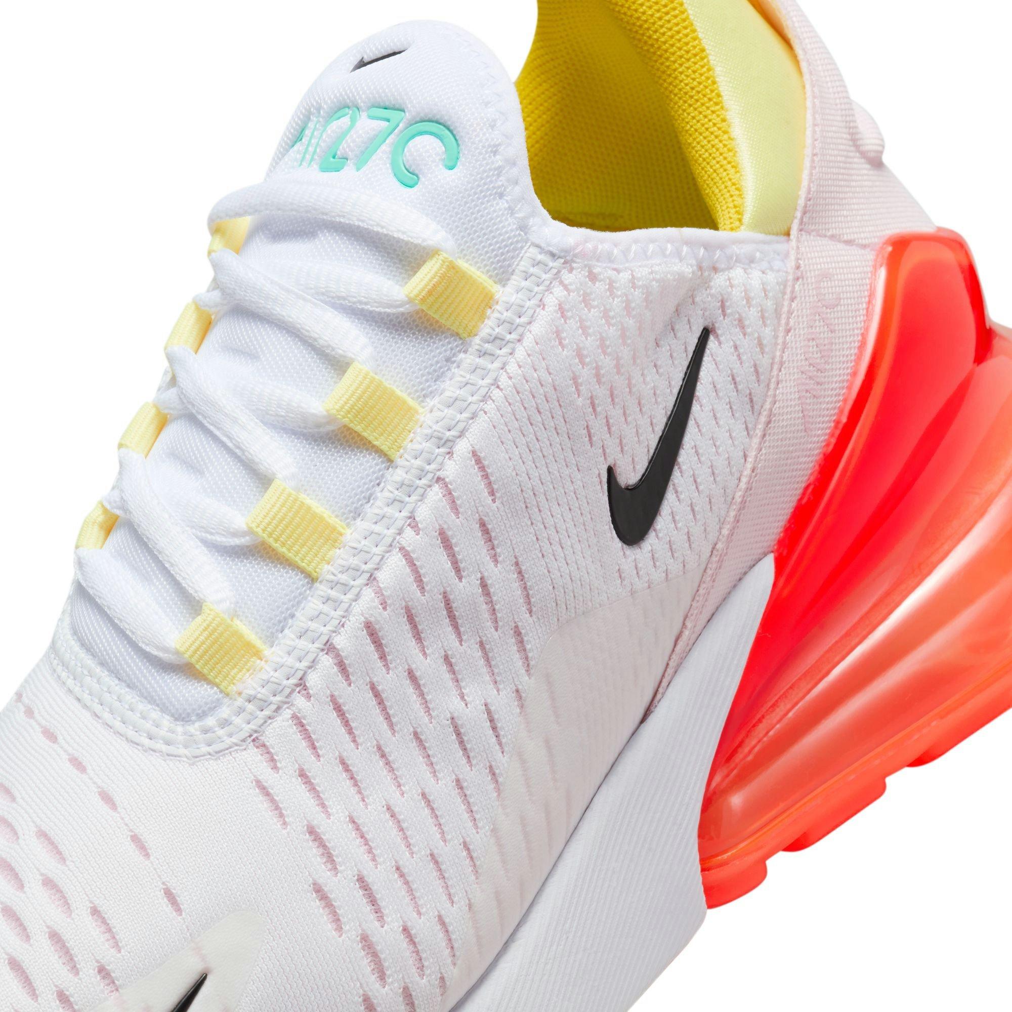 Nike Air Max 270 "White/Black/Bright Crimson/Pink Foam" Women's Shoe - WHITE/MULTI Thumbnail View 9
