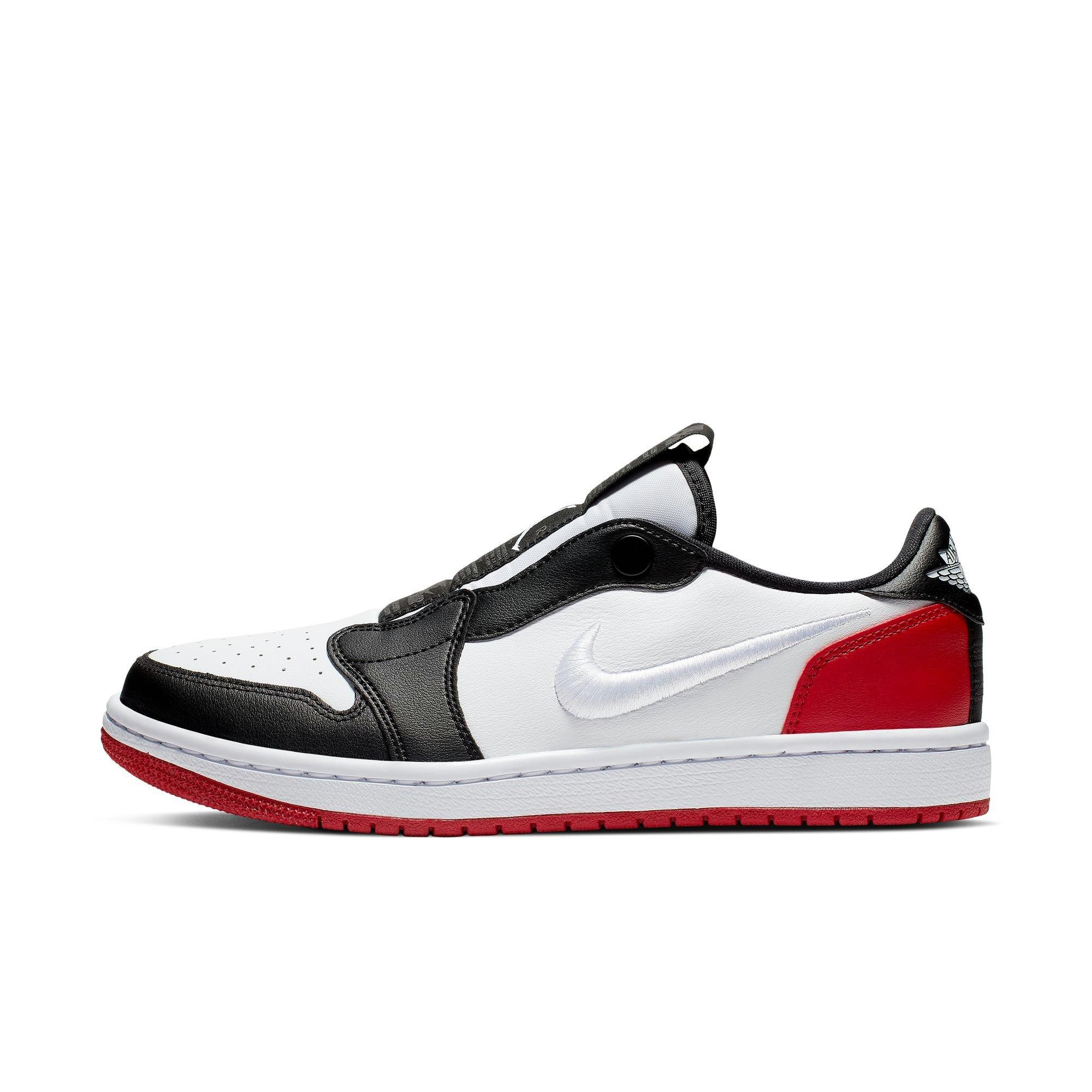 Jordan 1 Retro Low Slip "White/Gym Red/Black" Women's Shoe - BLACK/RED Thumbnail View 3