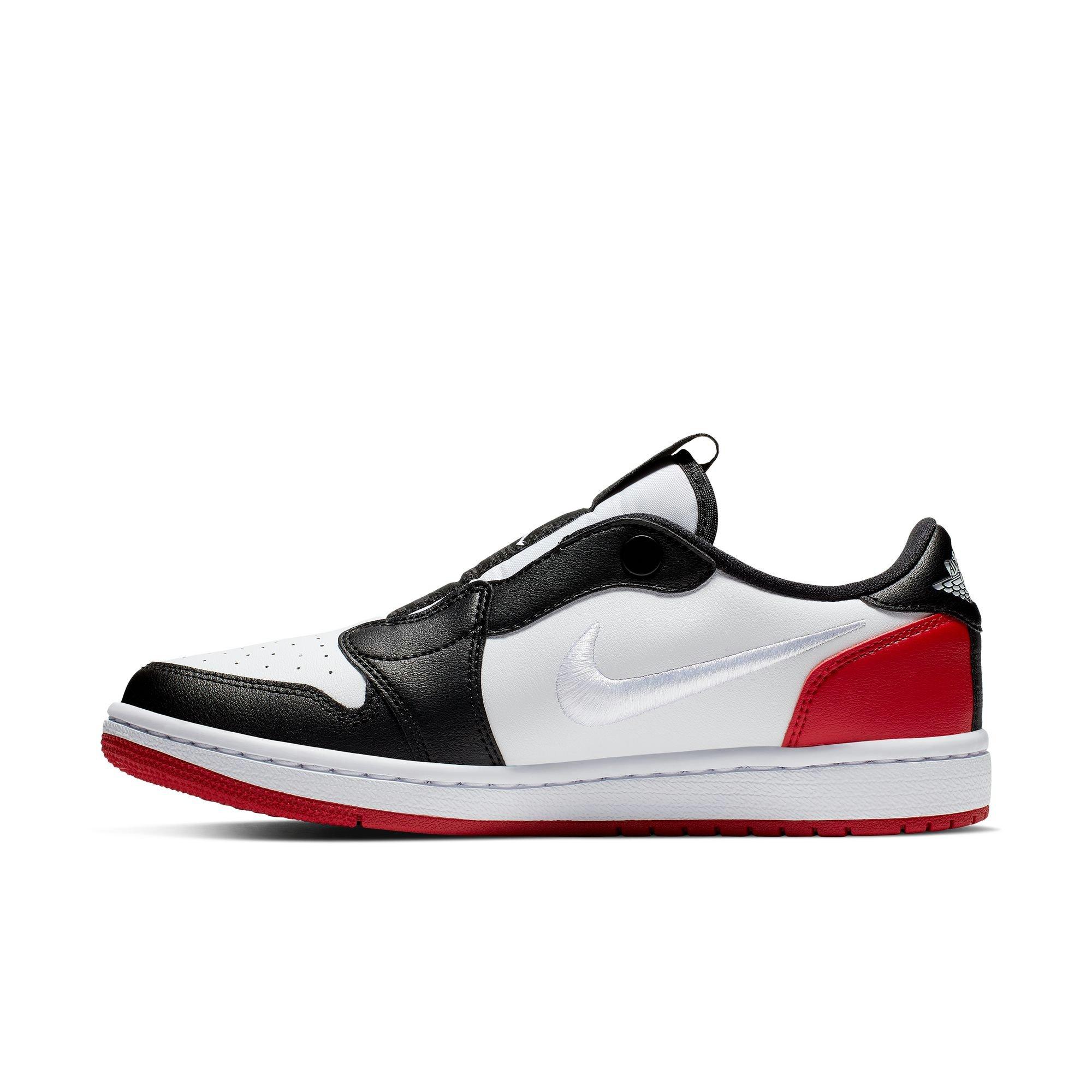 Jordan 1 Retro Low Slip "White/Gym Red/Black" Women's Shoe - BLACK/RED Thumbnail View 4