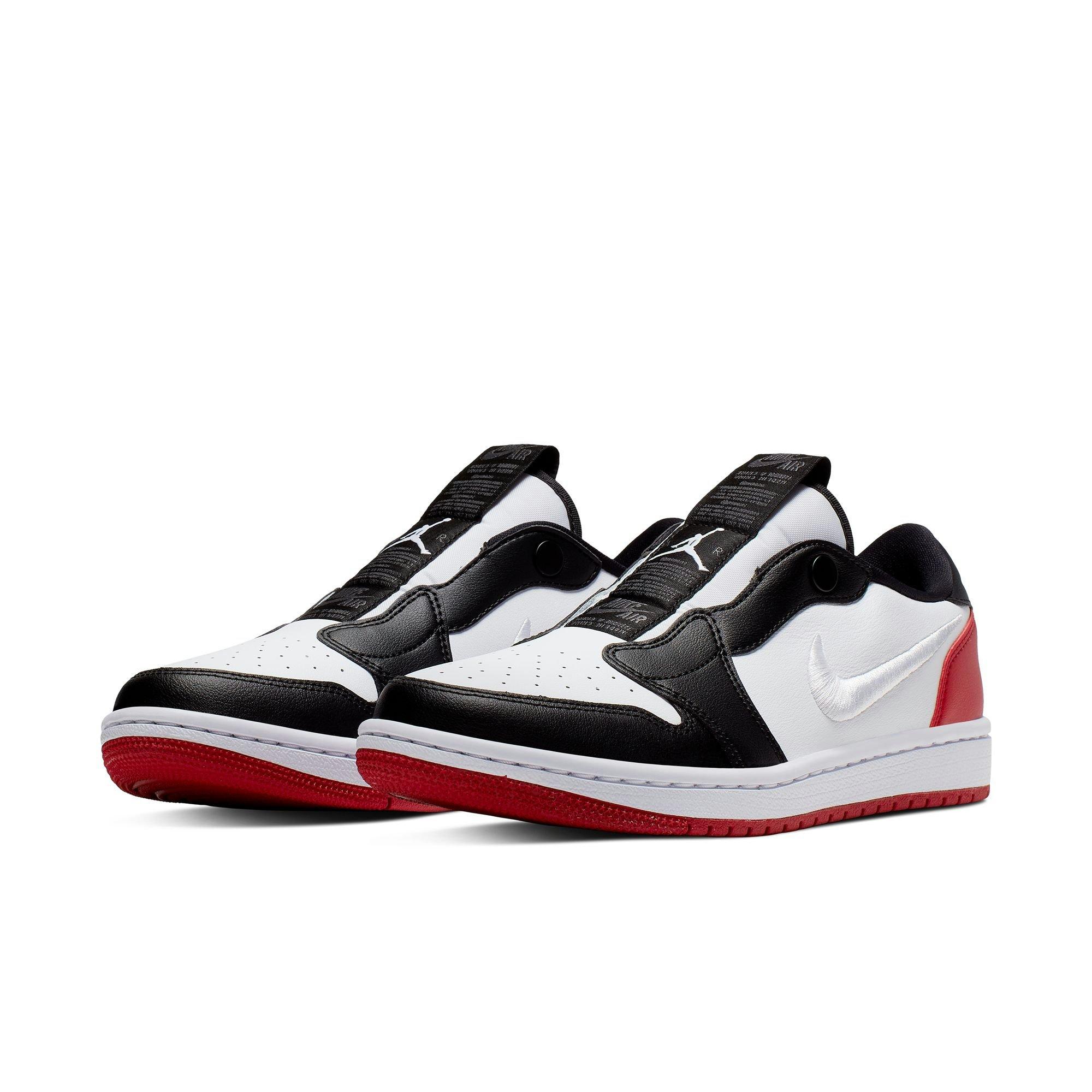 Jordan 1 Retro Low Slip "White/Gym Red/Black" Women's Shoe - BLACK/RED Thumbnail View 5