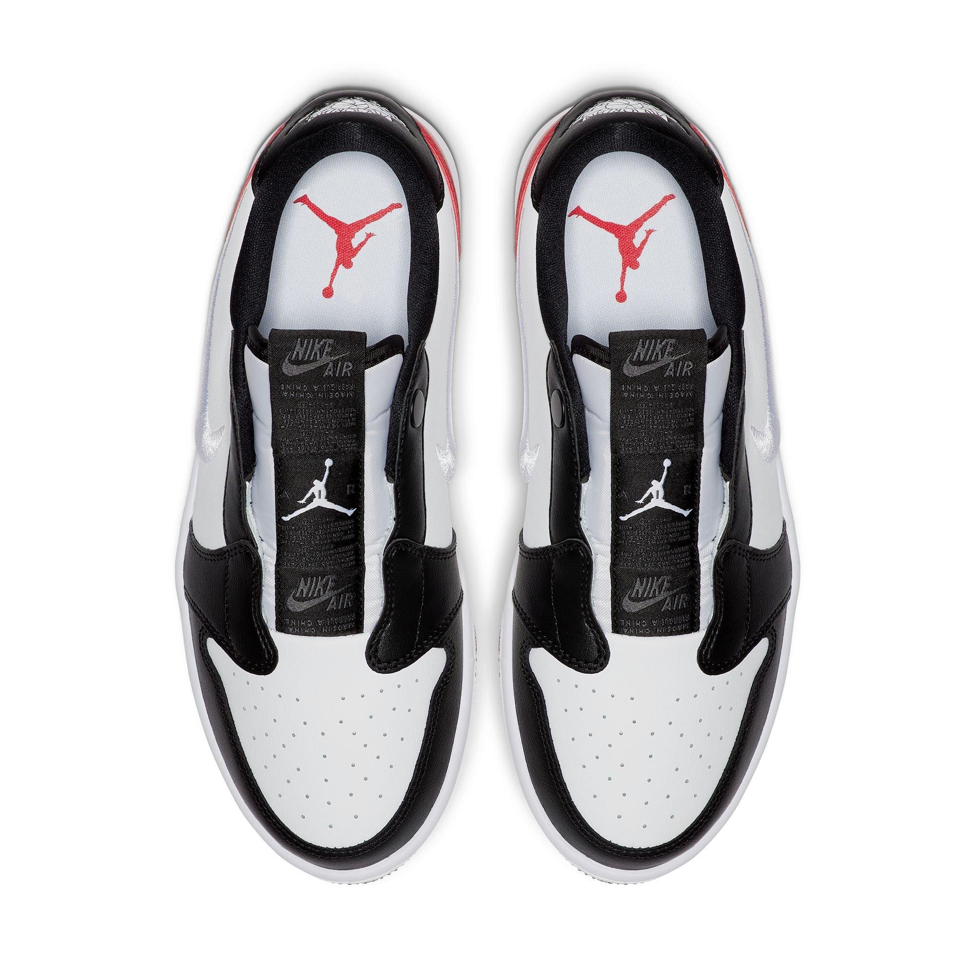 Jordan 1 Retro Low Slip "White/Gym Red/Black" Women's Shoe - BLACK/RED Thumbnail View 6