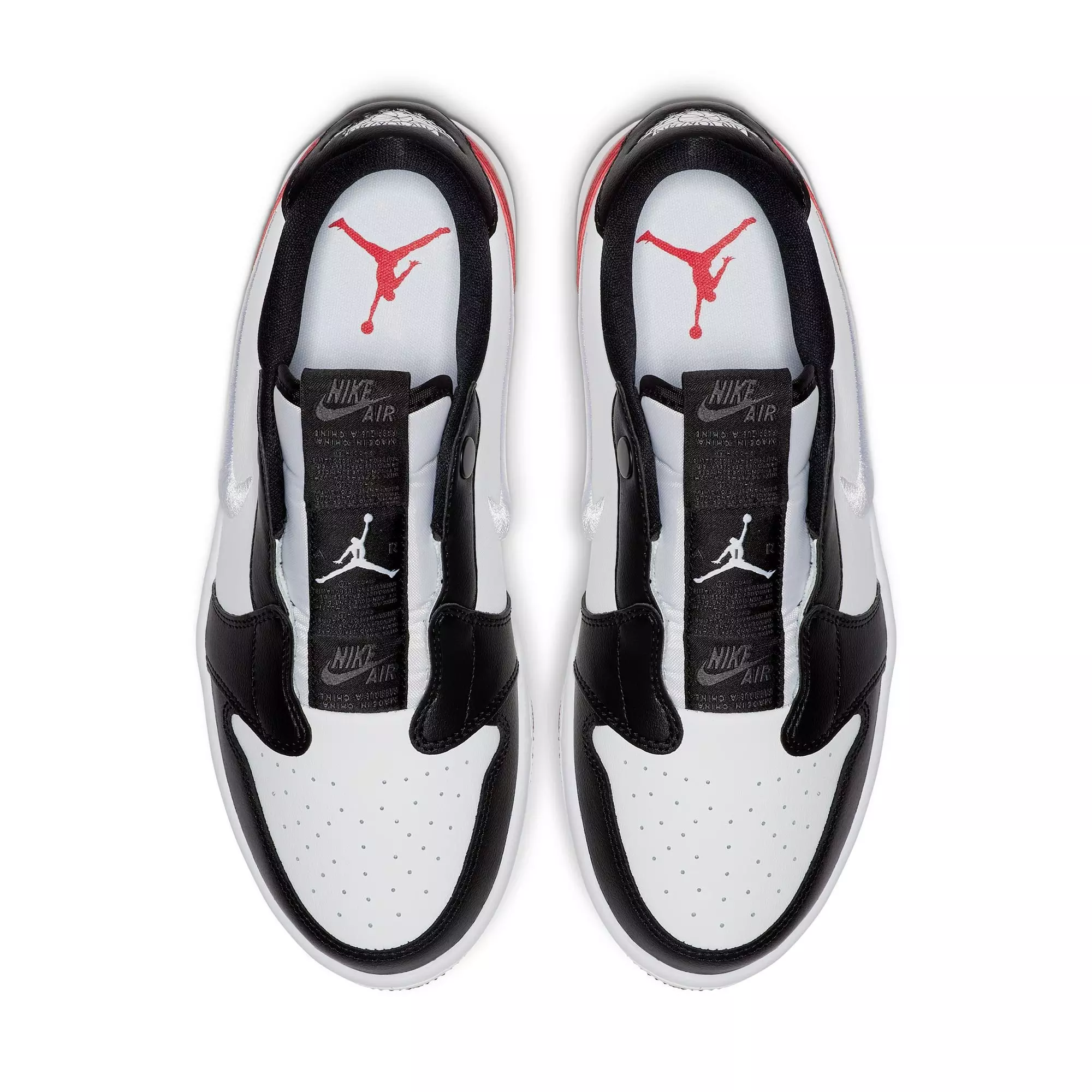 Jordan 1 Retro Low Slip "White/Gym Red/Black" Women's Shoe - BLACK/RED