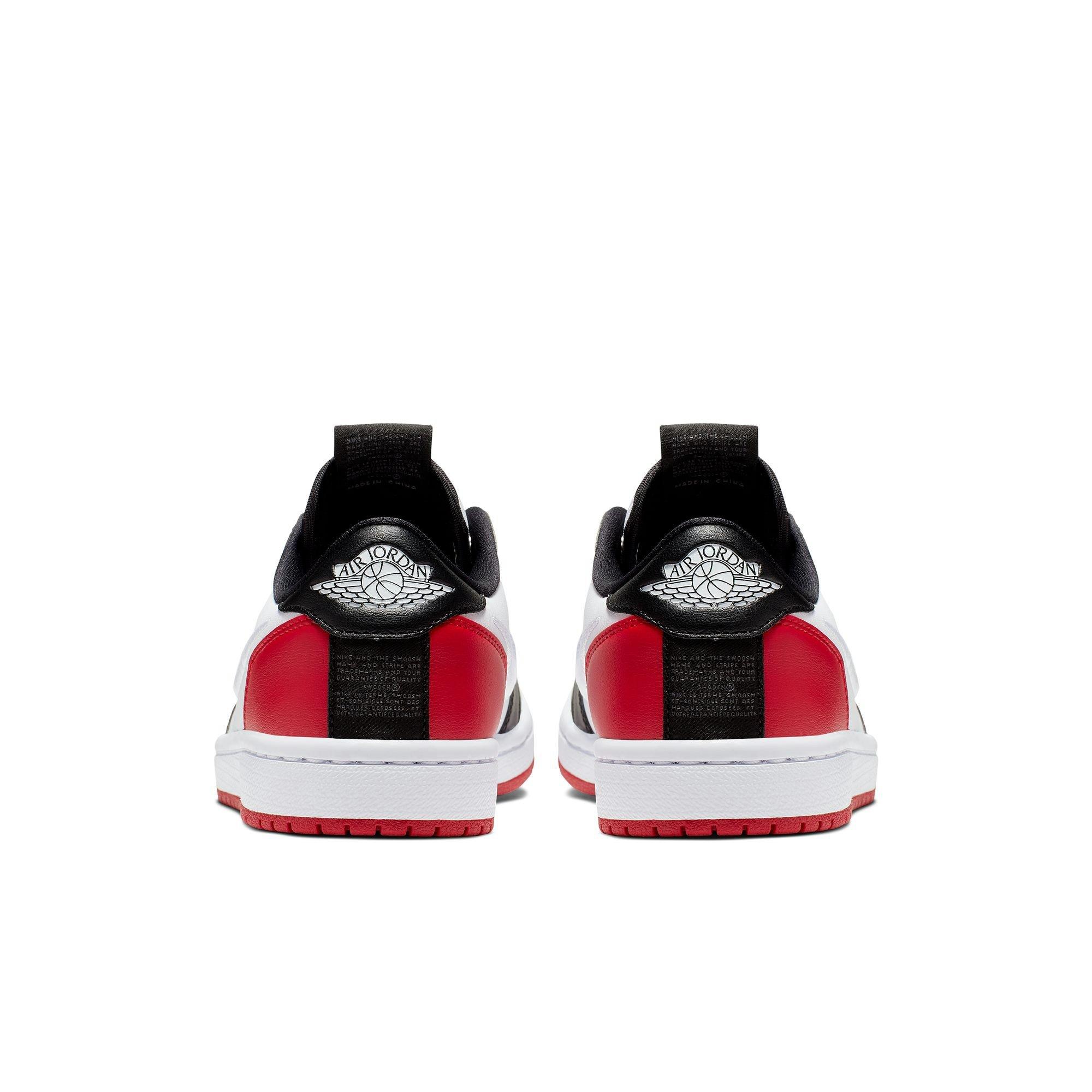 Jordan 1 Retro Low Slip "White/Gym Red/Black" Women's Shoe - BLACK/RED Thumbnail View 8